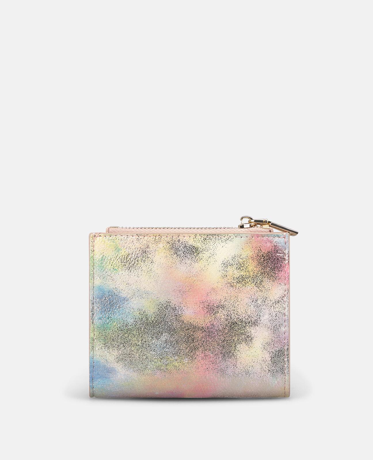 Carteira de Pele com Efeito Fantasia e Forro Interior Têxtil com Ranhura para Cartões e Bolso com Fecho Zip Multicolor-2