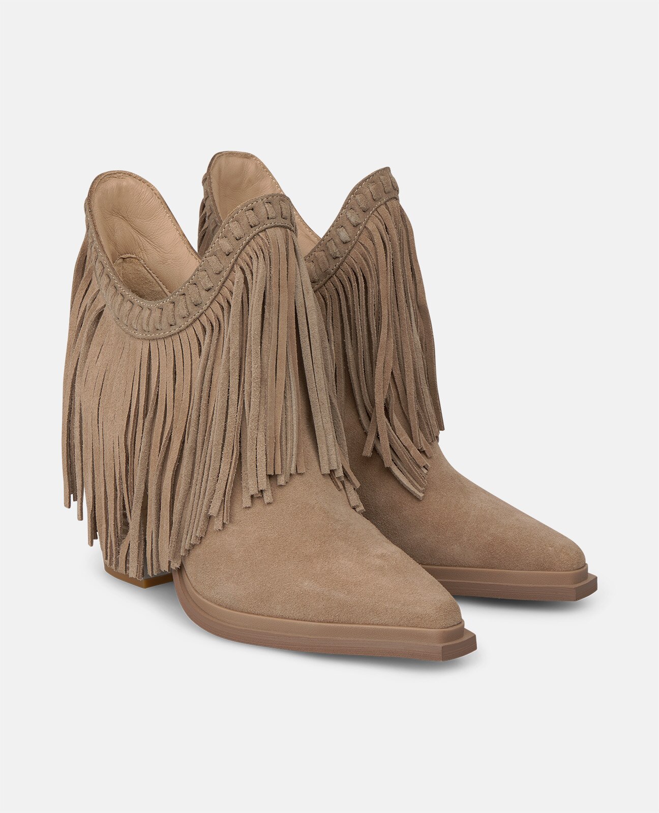 Botins Básicos em Camurça com Franjas Vison-2