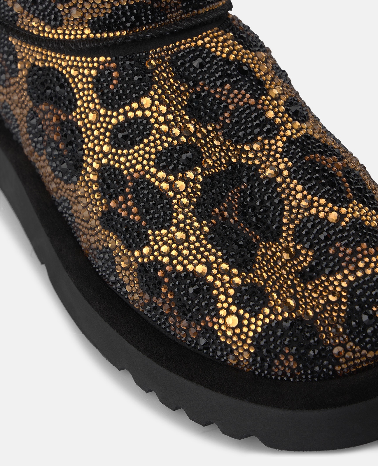 Botins Apreski com Pedraria Animal Print Preto-4