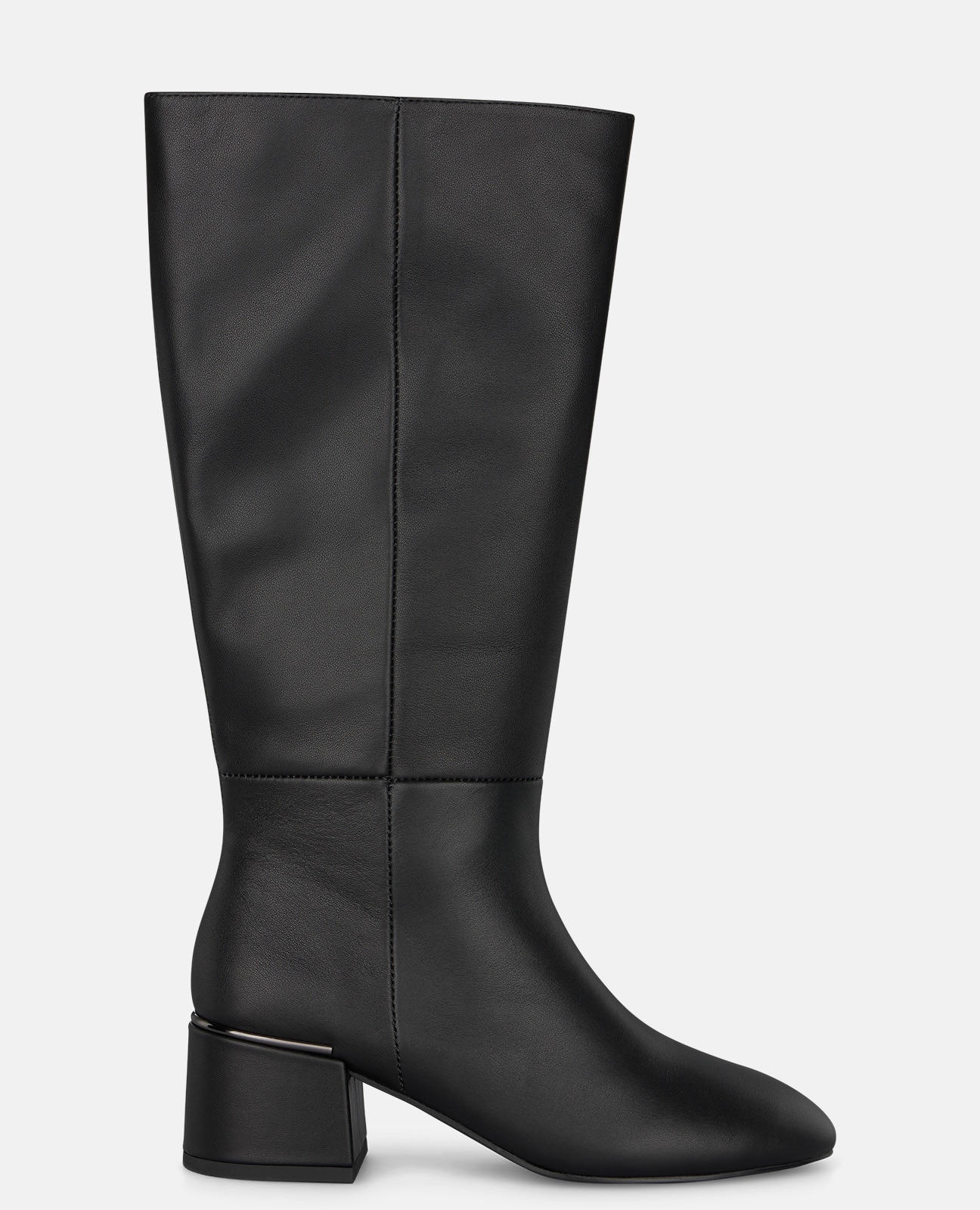 Imagem 0 de Botas Básicas em Napa com Cano Alto e Fecho Zip