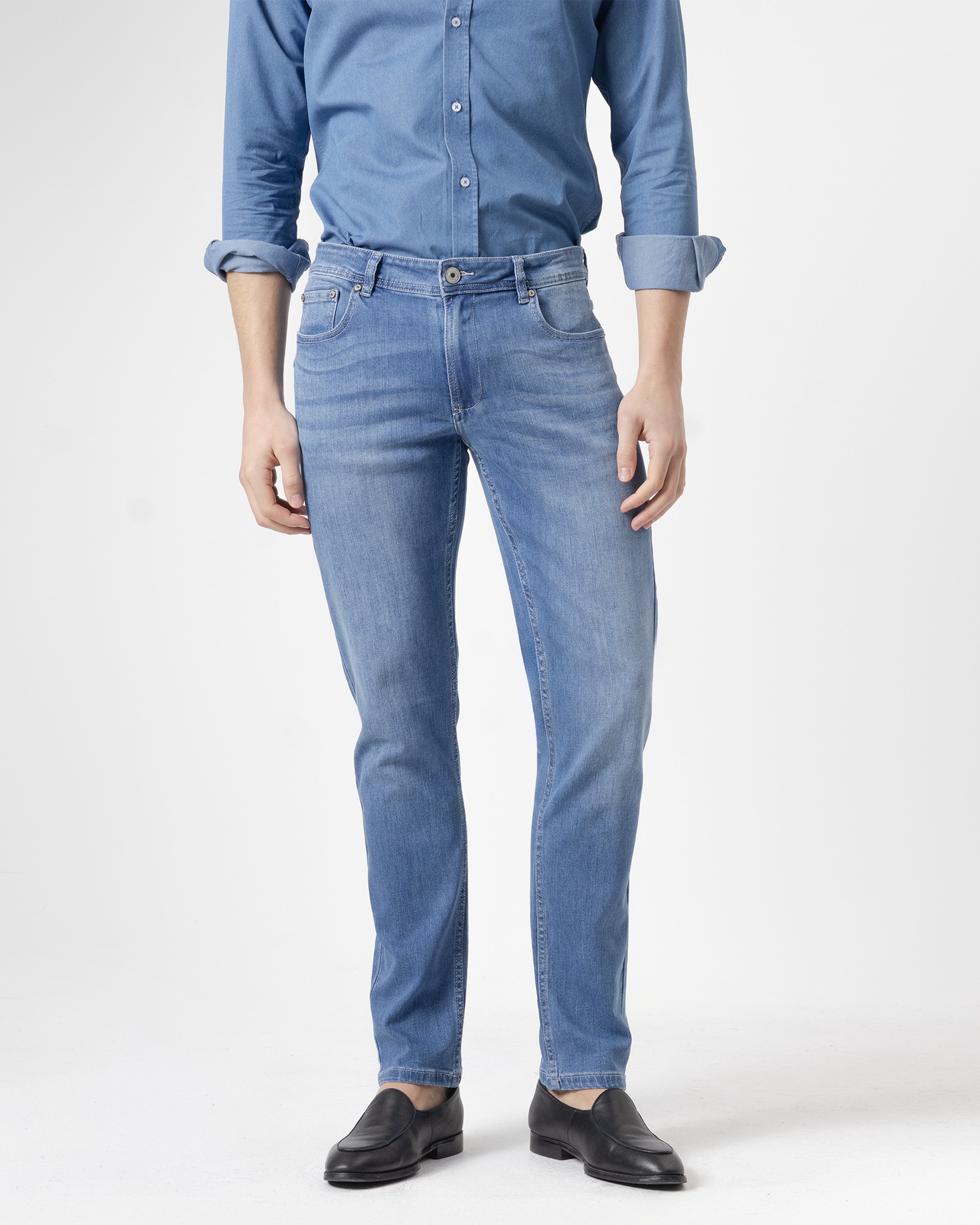 Jeans Slim Fit Azul-escuro Azul-escuro-2