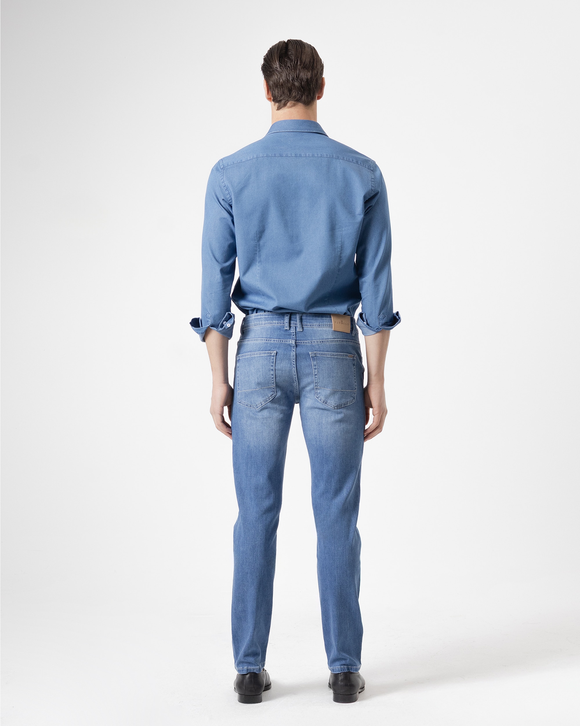 Jeans Slim Fit Azul-escuro Azul-escuro-4