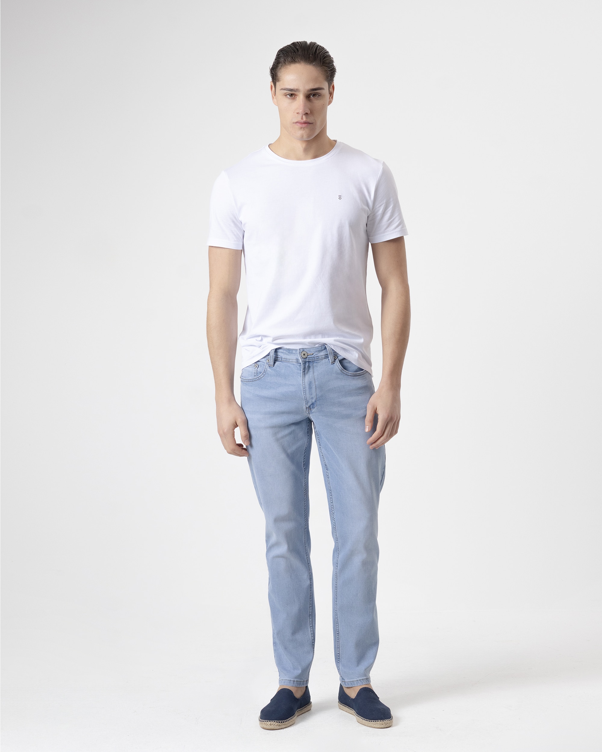 Imagem 0 de Jeans Slim Fit Azul-claro