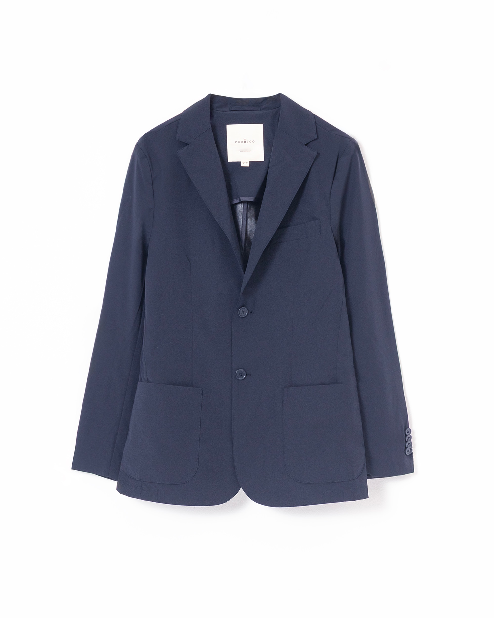 Blazer Técnica Slim Fit Azul-marinho-5