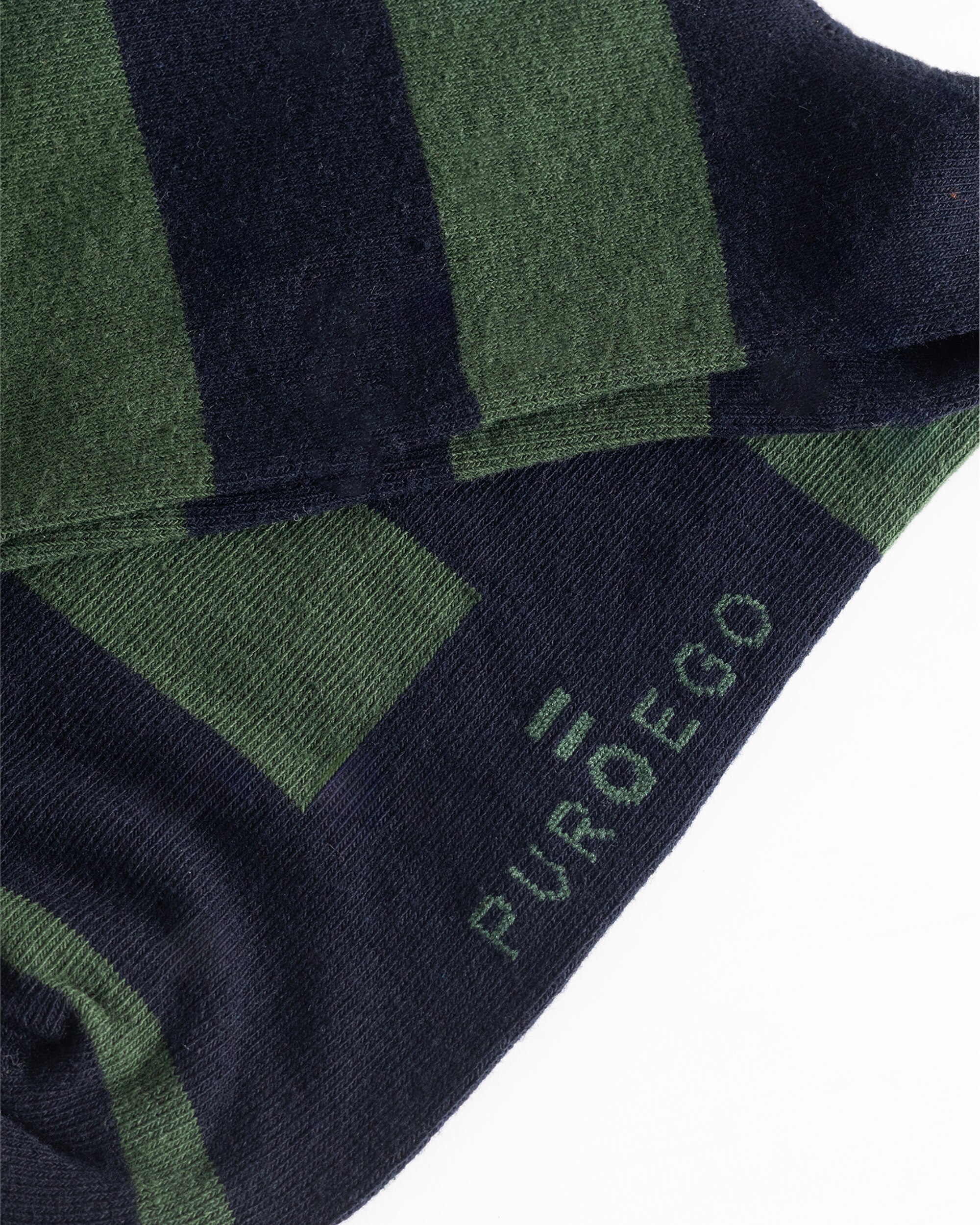 Meias Às Riscas em Azul e Verde Azul-escuro-2