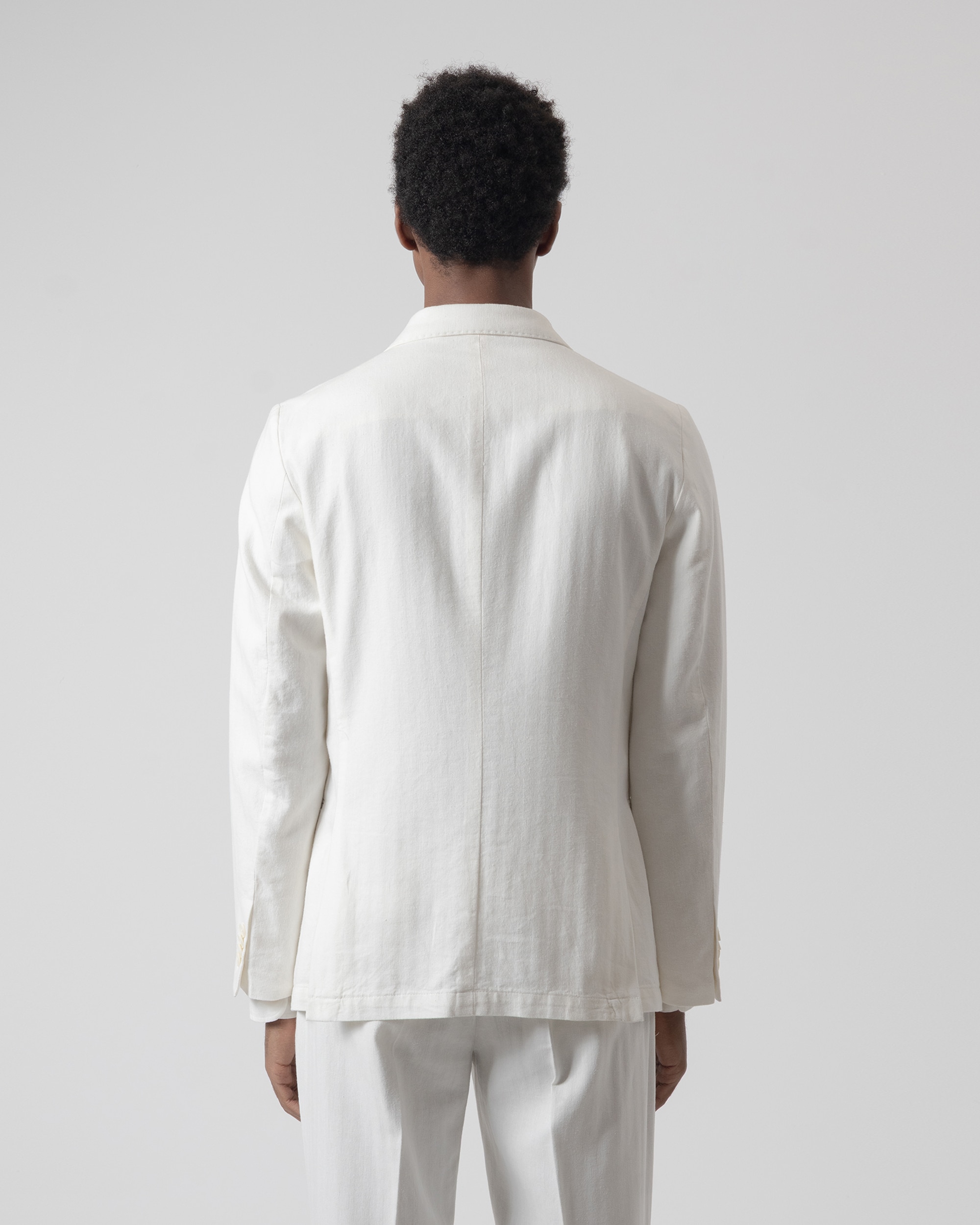 Blazer Cruzado Espiga Slim Fit em Branco Branco-4