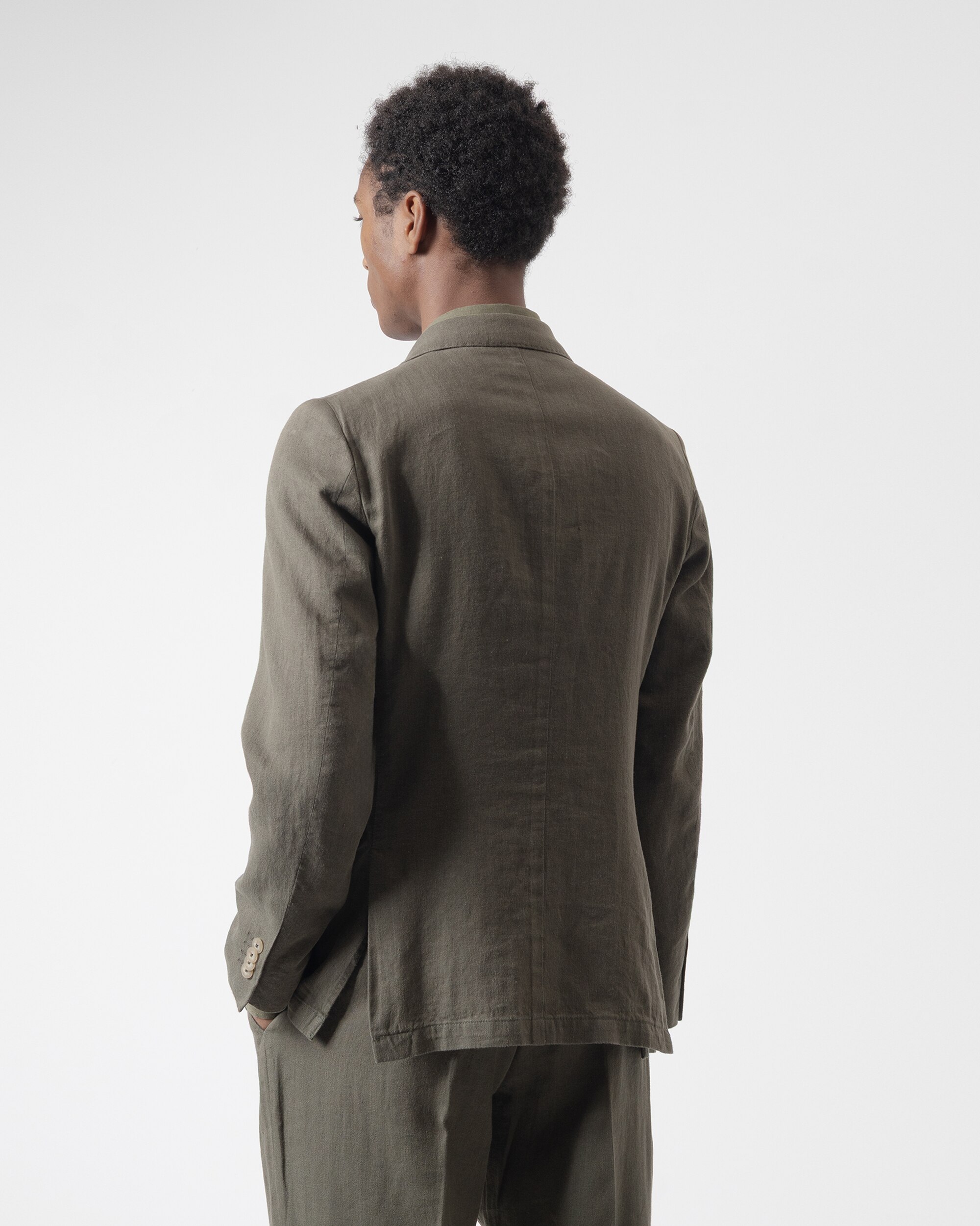 Blazer Cruzado Slim Fit Caqui Caqui-4