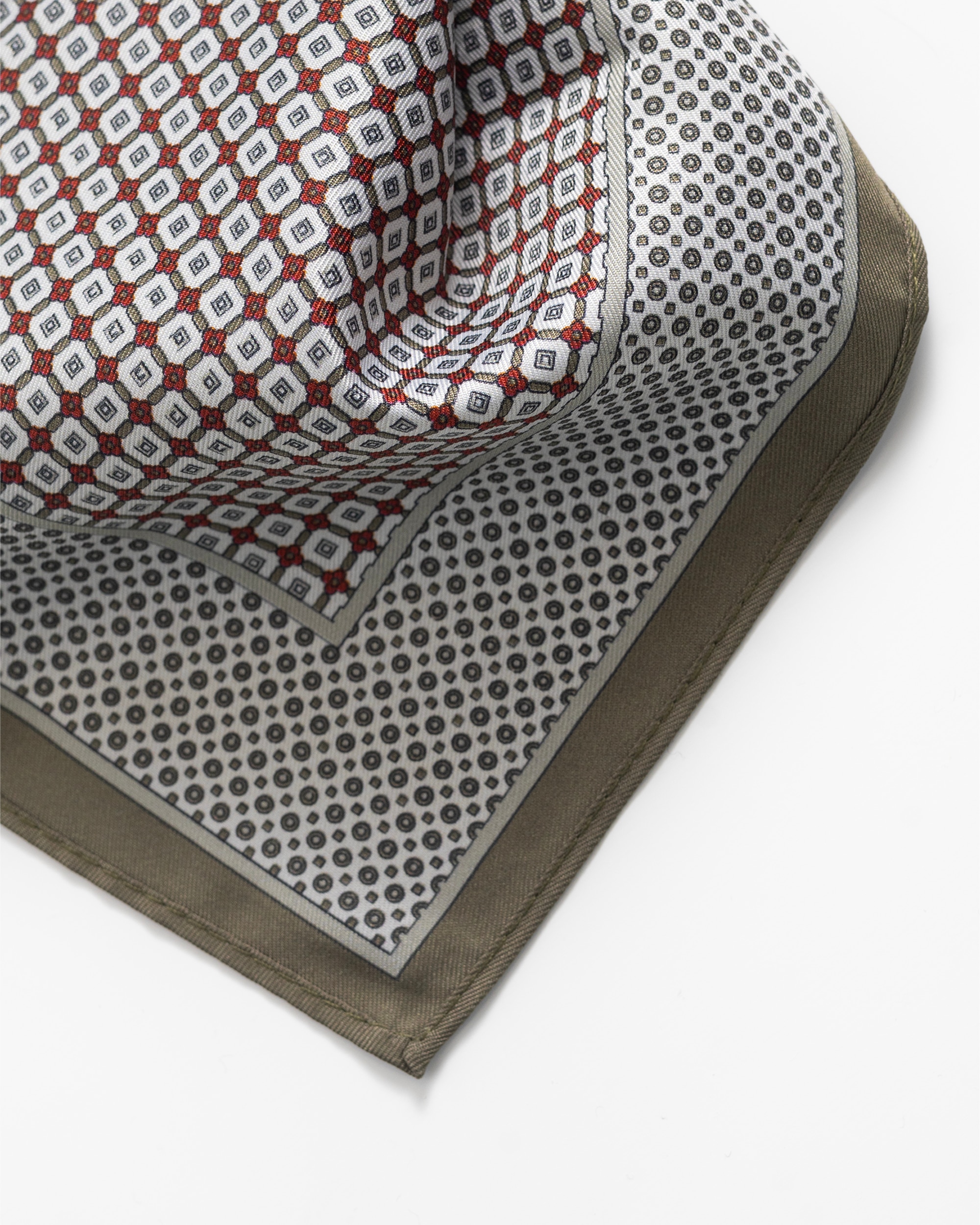 Lenço de Bolso Estampado Toffe Castanho-4