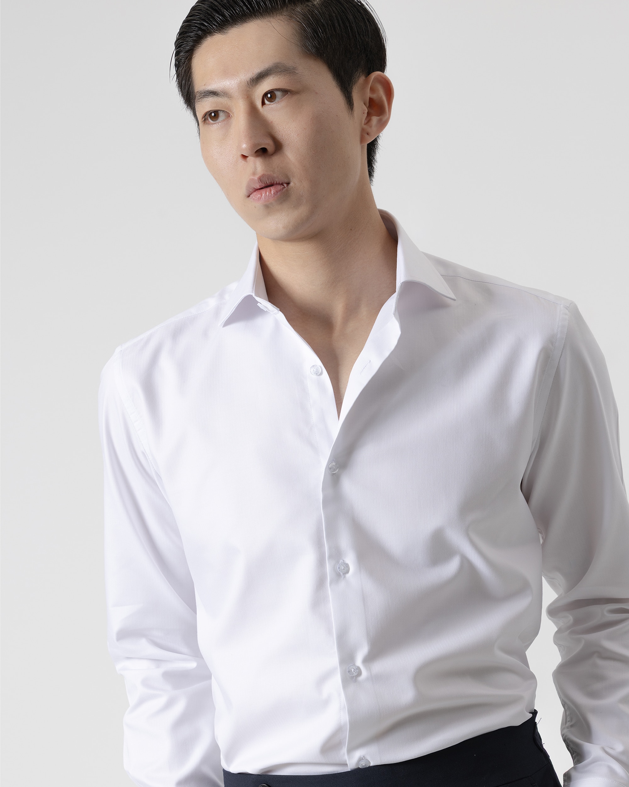 Camisa Formal Herringbone Regular Fit Branca Branco-2
