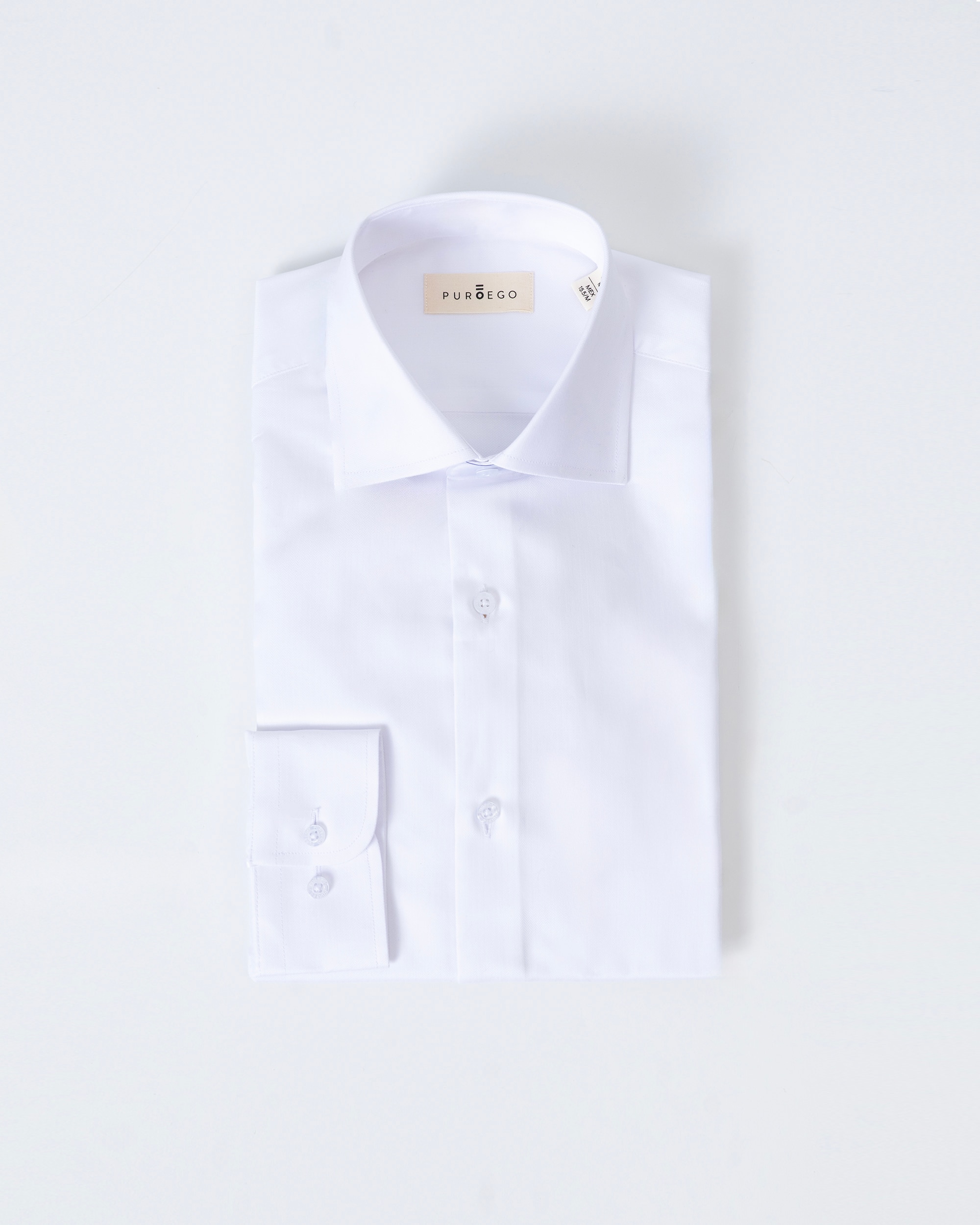 Camisa Formal Herringbone Regular Fit Branca Branco-5