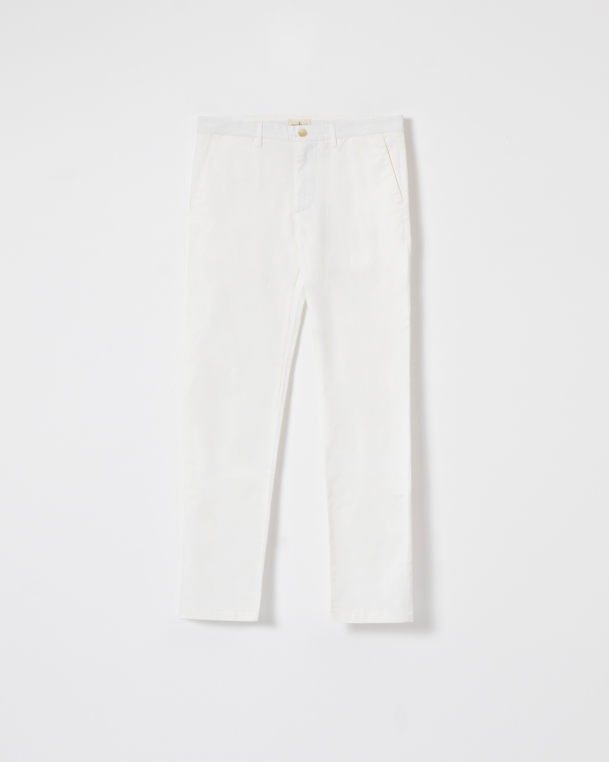 Calças Chino Algodão Slim Fit Branco-marfim-5