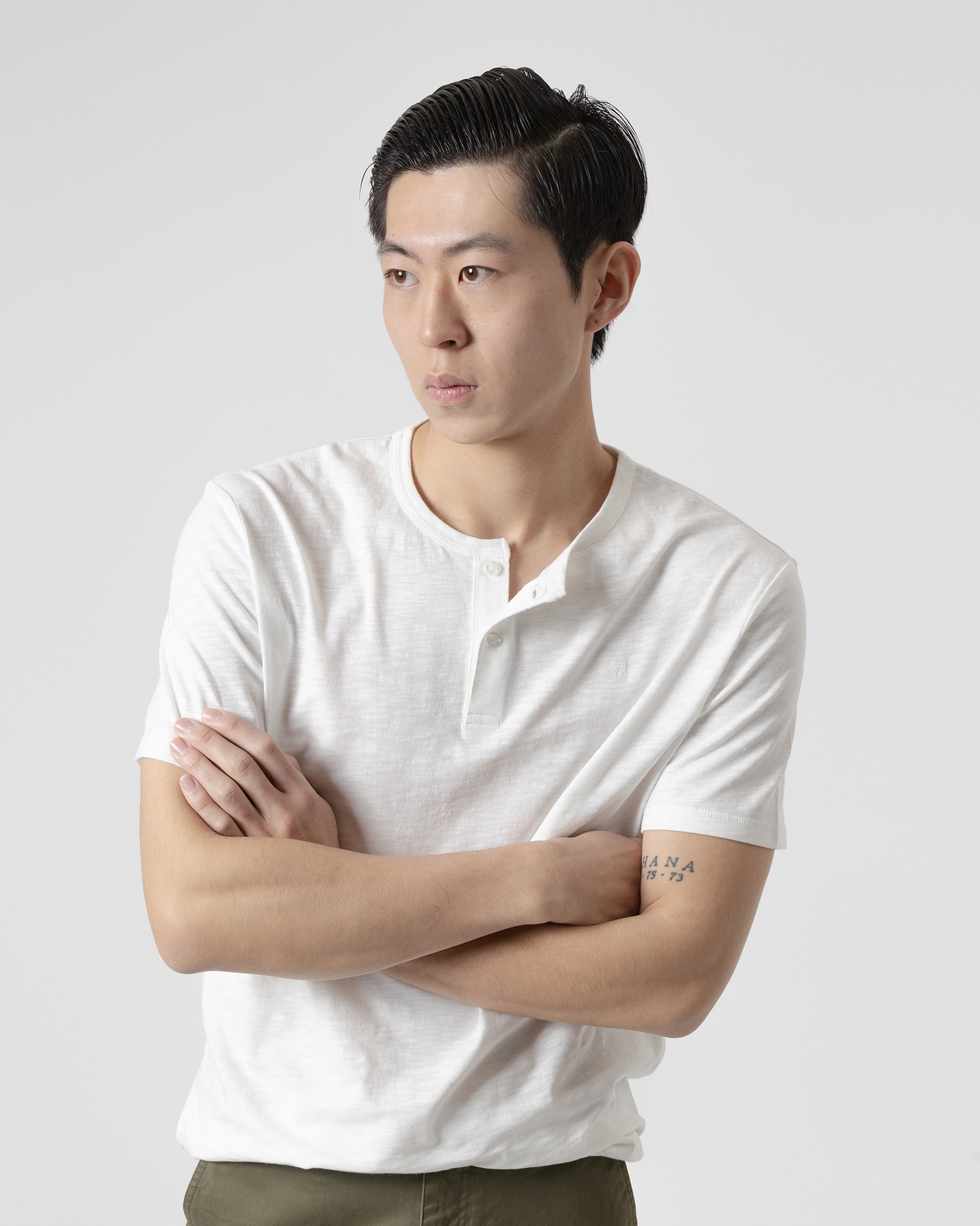 T-shirt com Gola Panadeira em Algodão de Manga Curta Branco-2