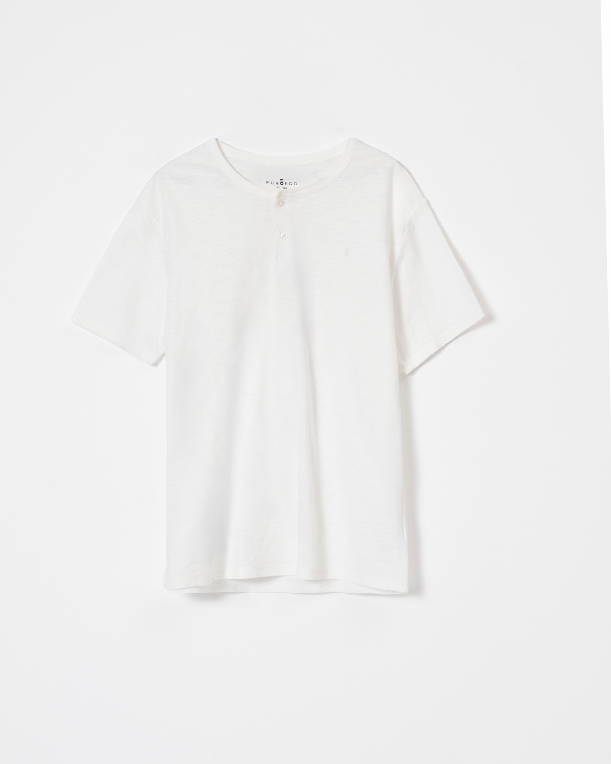 T-shirt com Gola Panadeira em Algodão de Manga Curta Branco-5