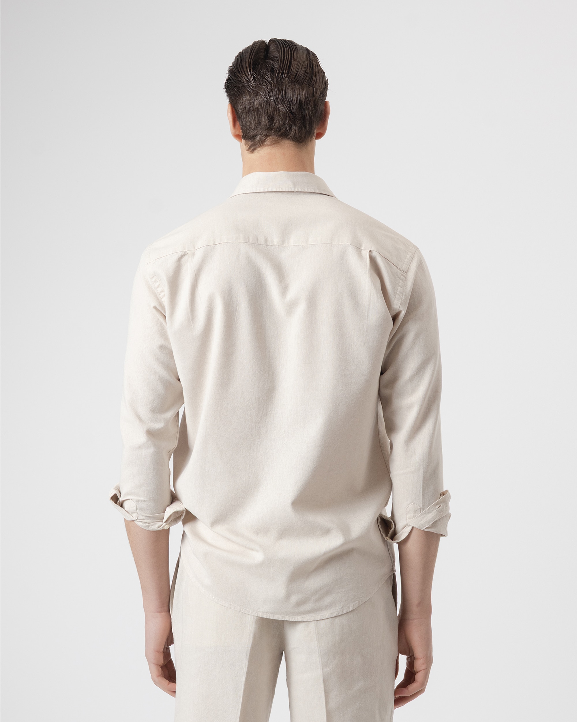 Camisa Set em Castanho-claro Castanho-claro-4