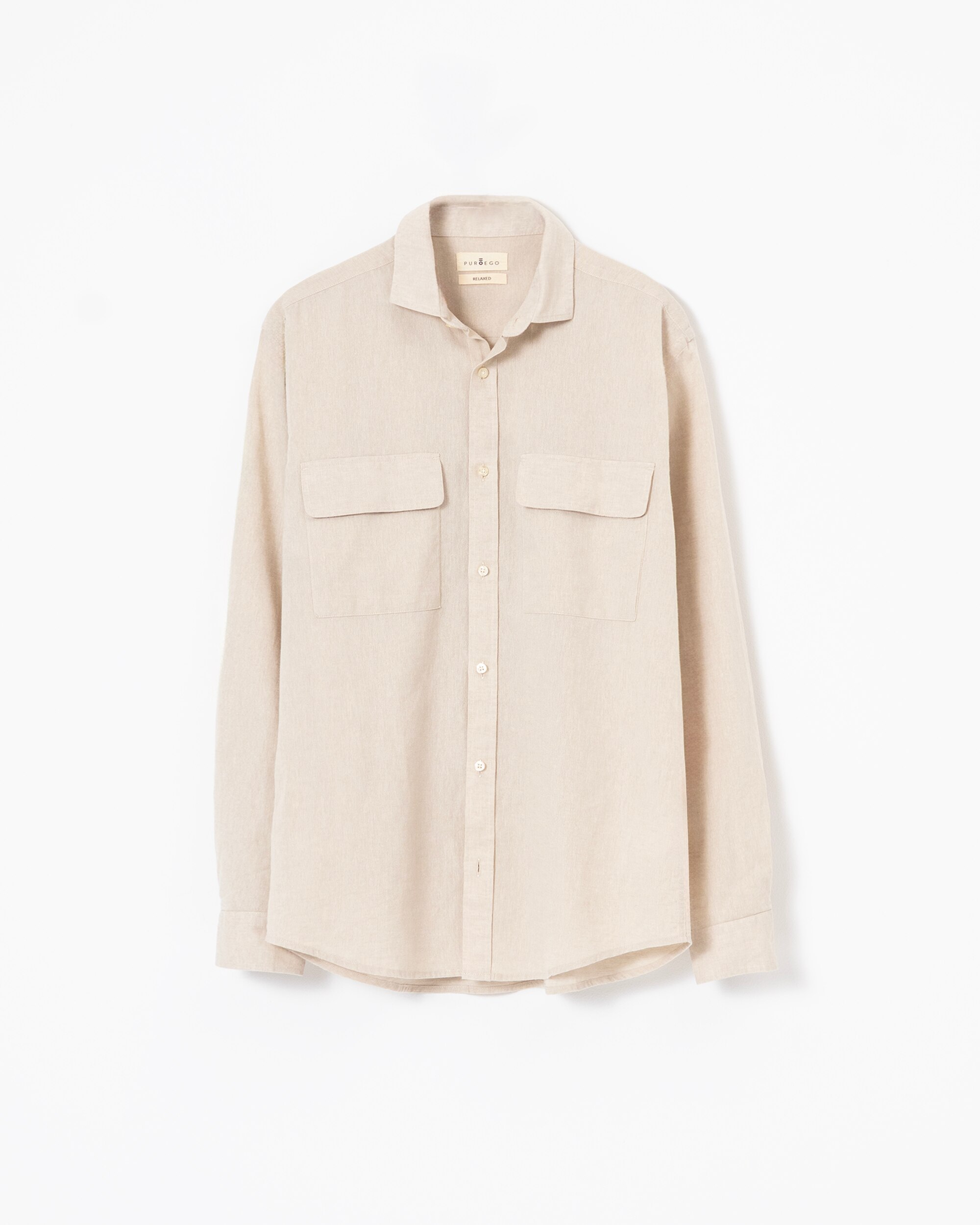 Camisa Set em Castanho-claro Castanho-claro-5