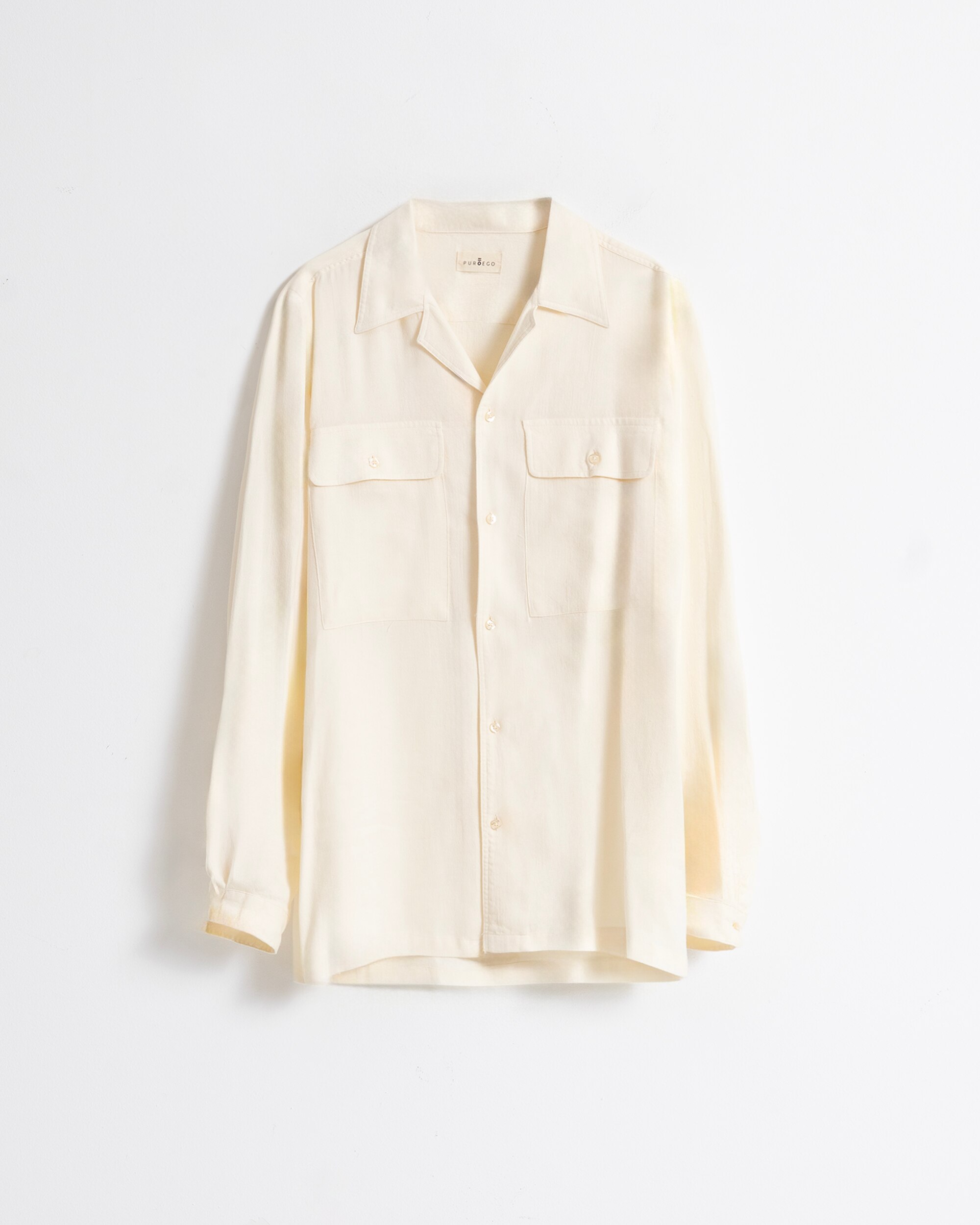 Camisa Casual Maxi Bolsos Branca Branco-5