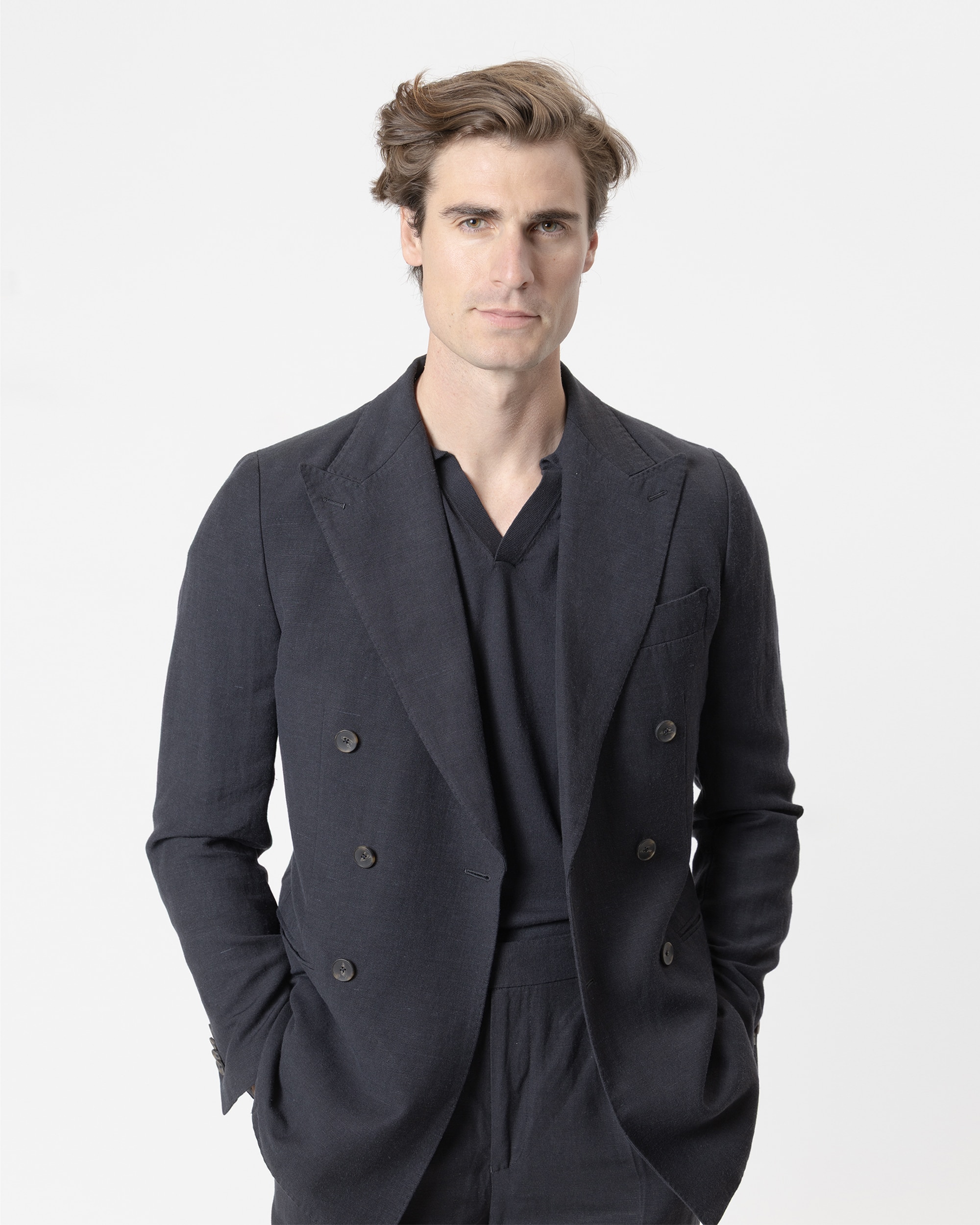 Blazer Desestruturado Slim Fit Azul-marinho Azul-marinho-2