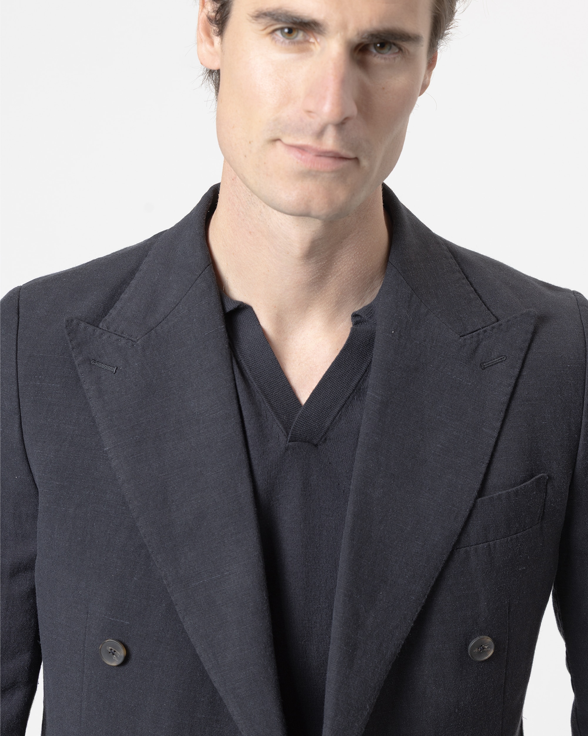 Blazer Desestruturado Slim Fit Azul-marinho Azul-marinho-3