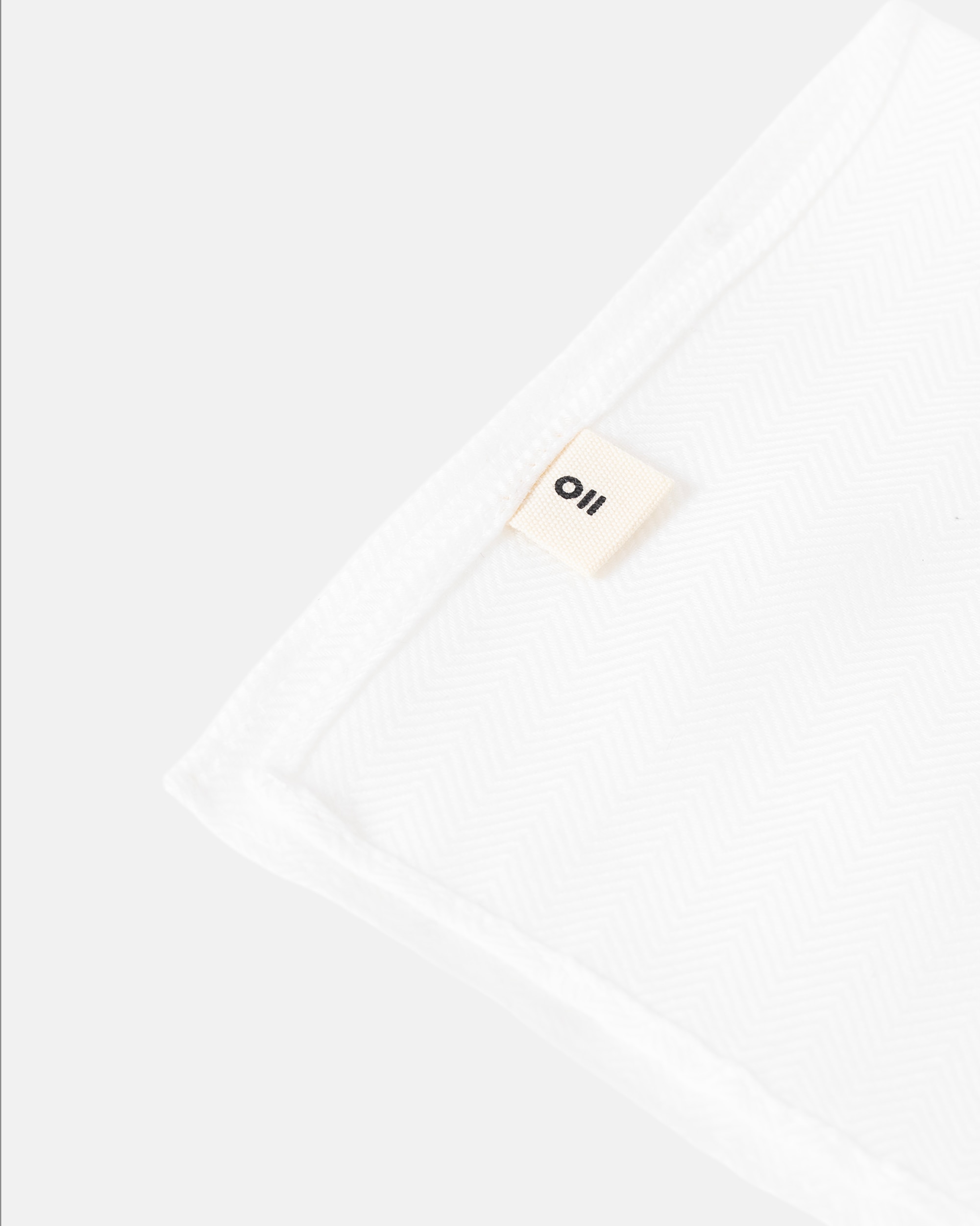 Lenço de Bolso Espiga em Branco Branco-3