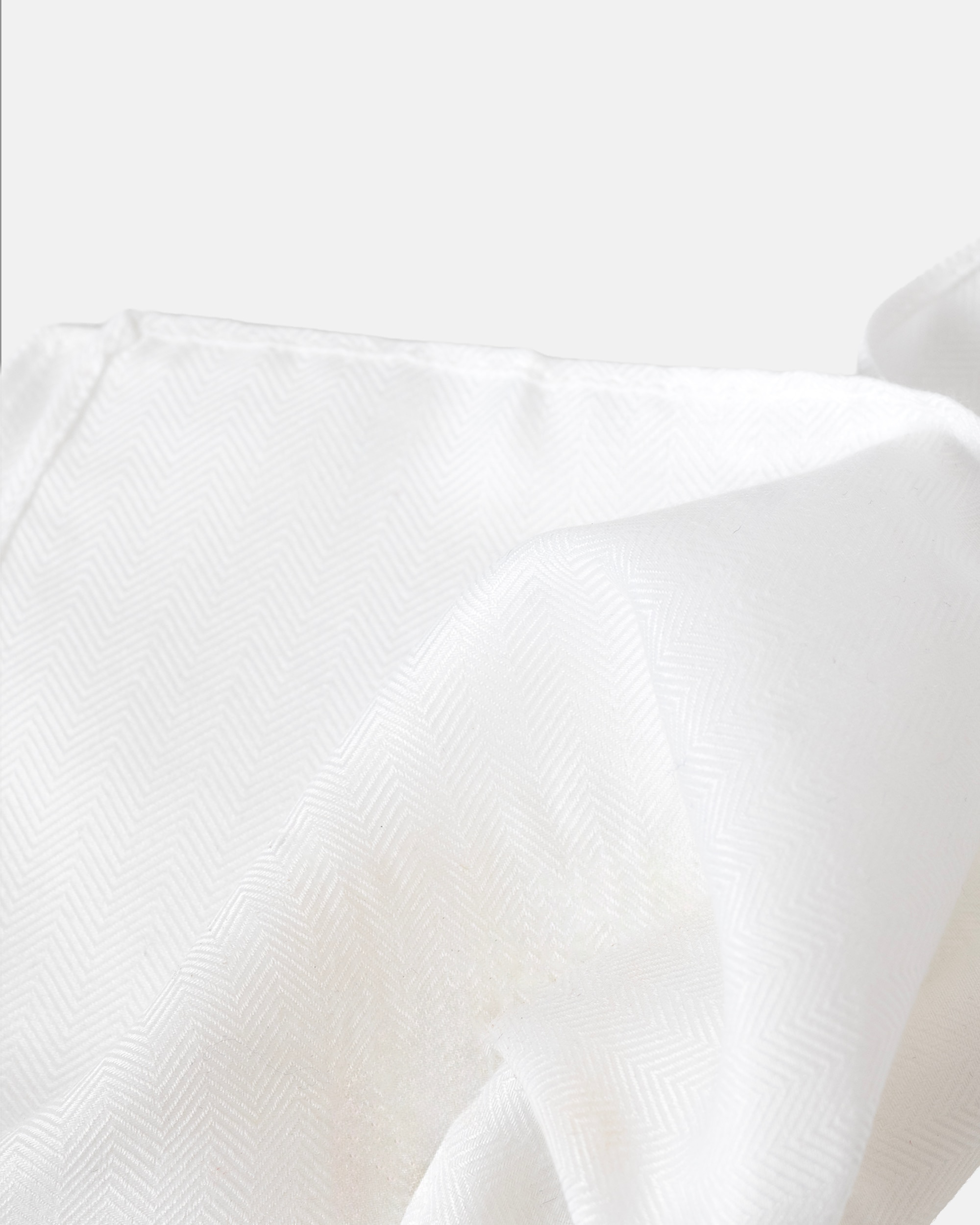 Lenço de Bolso Espiga em Branco Branco-4