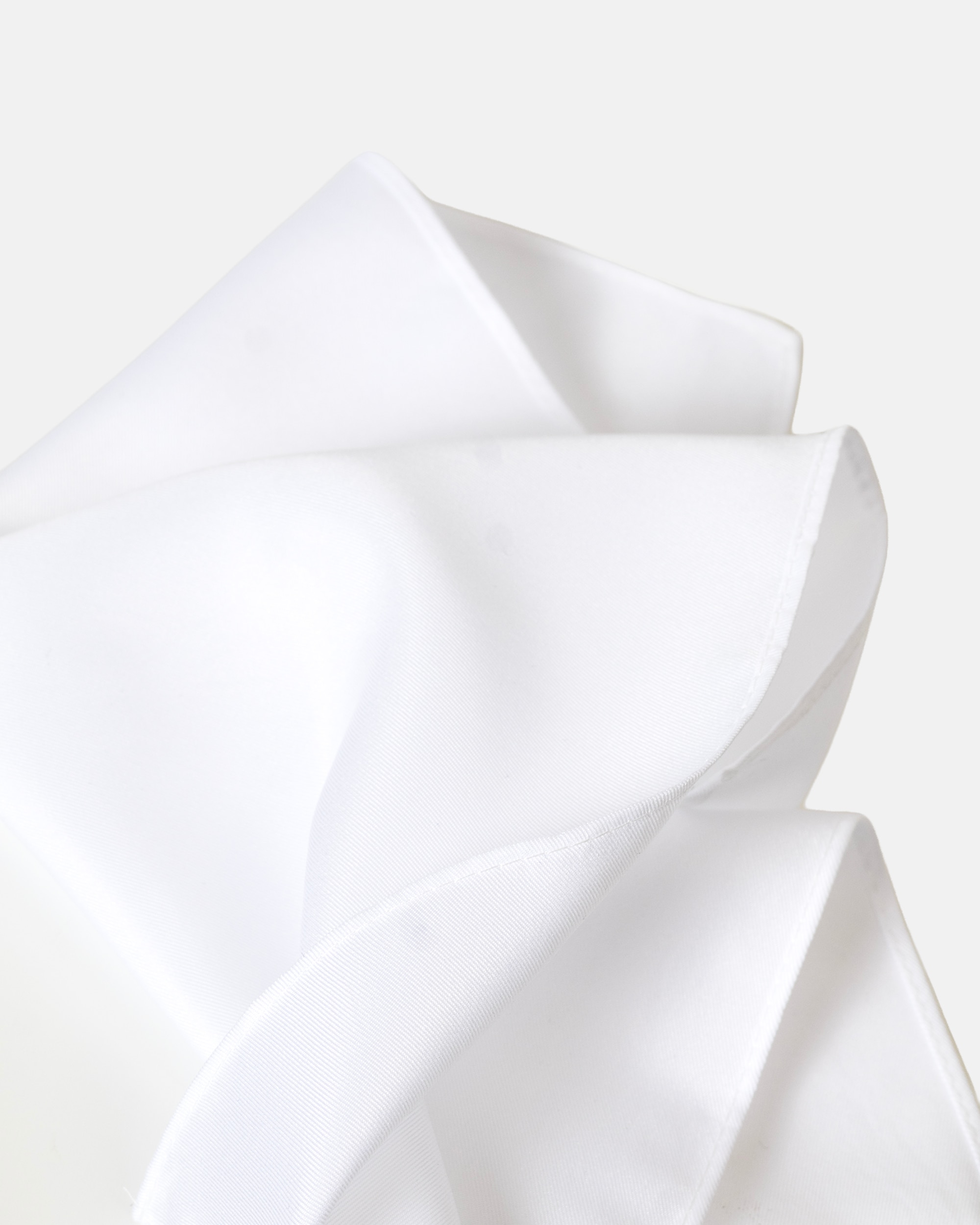 Lenço de Bolso Liso em Branco Branco-4