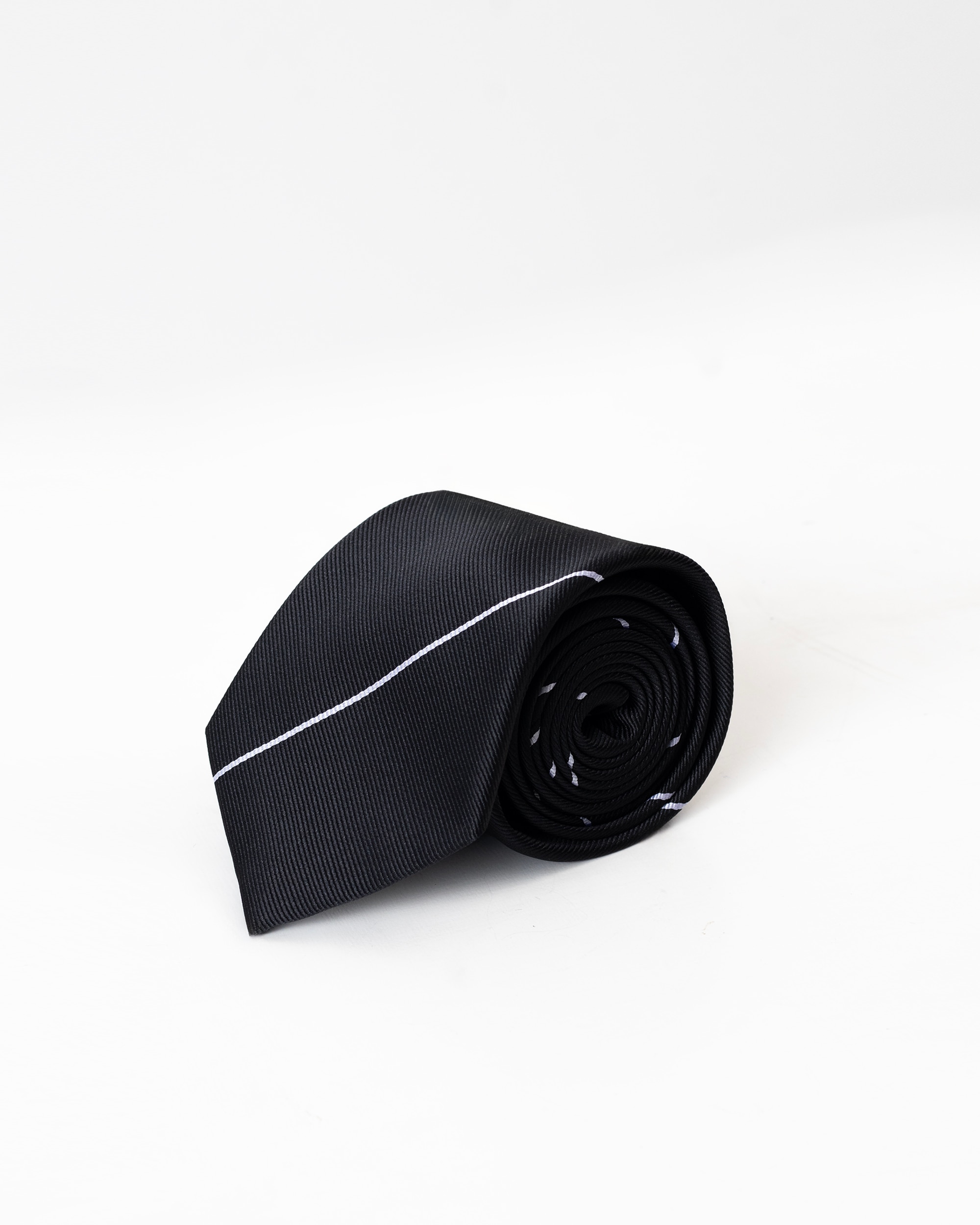 Gravata Às Riscas Regimental Azul-marinho Preto-2