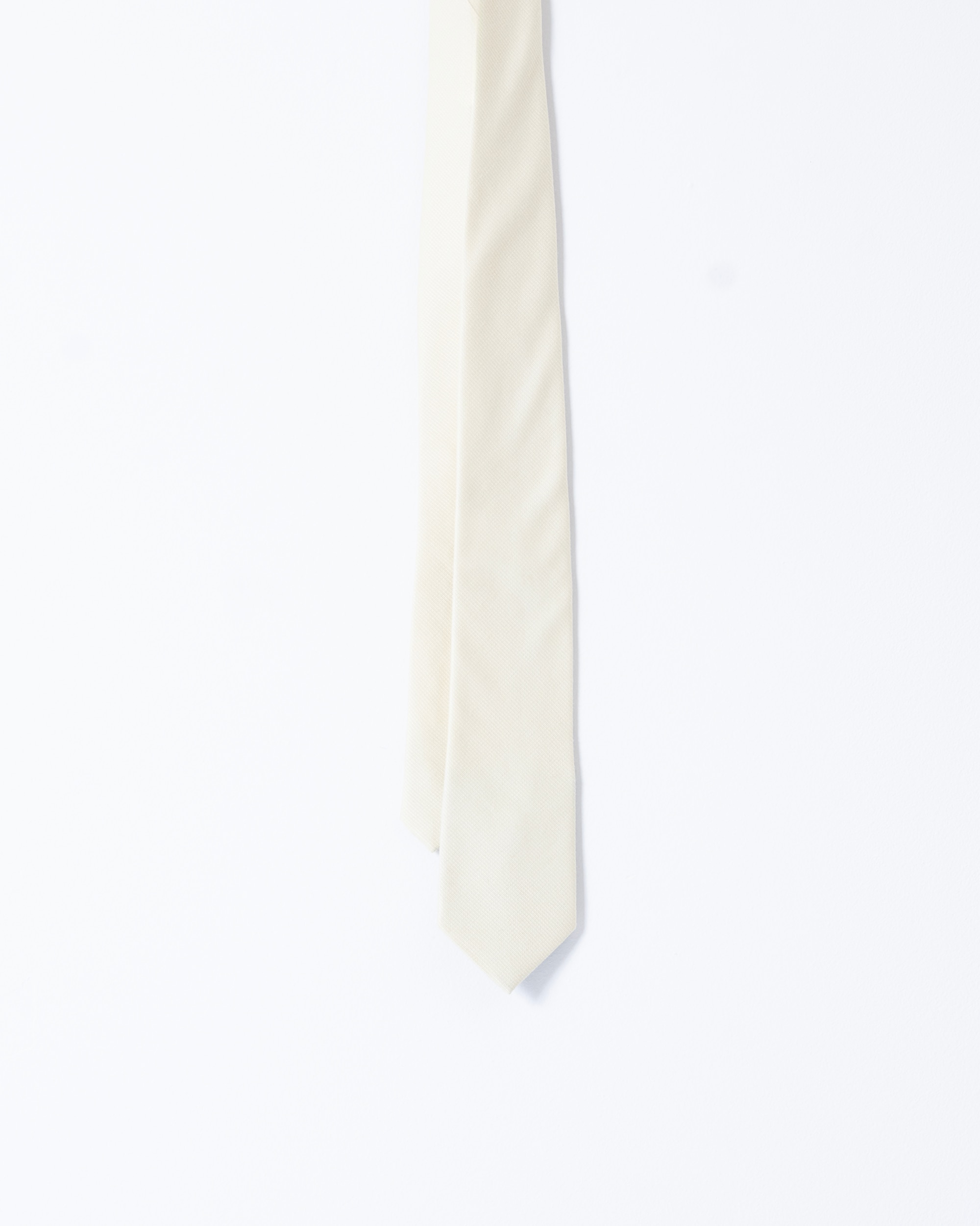 Gravata Soft Lisa em Branco Branco-marfim-1