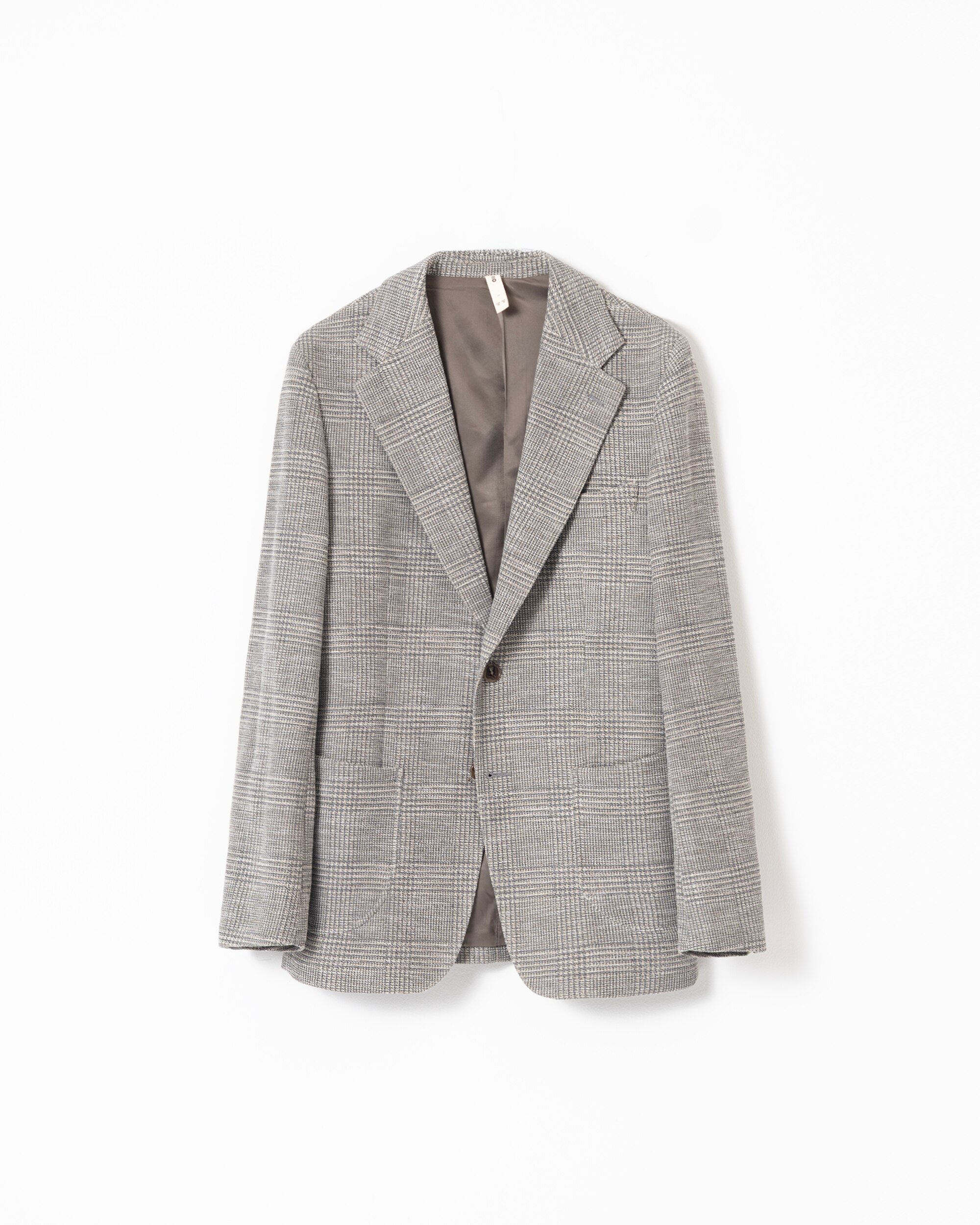 Blazer Príncipe de Gales Slim Fit Cinzento-5