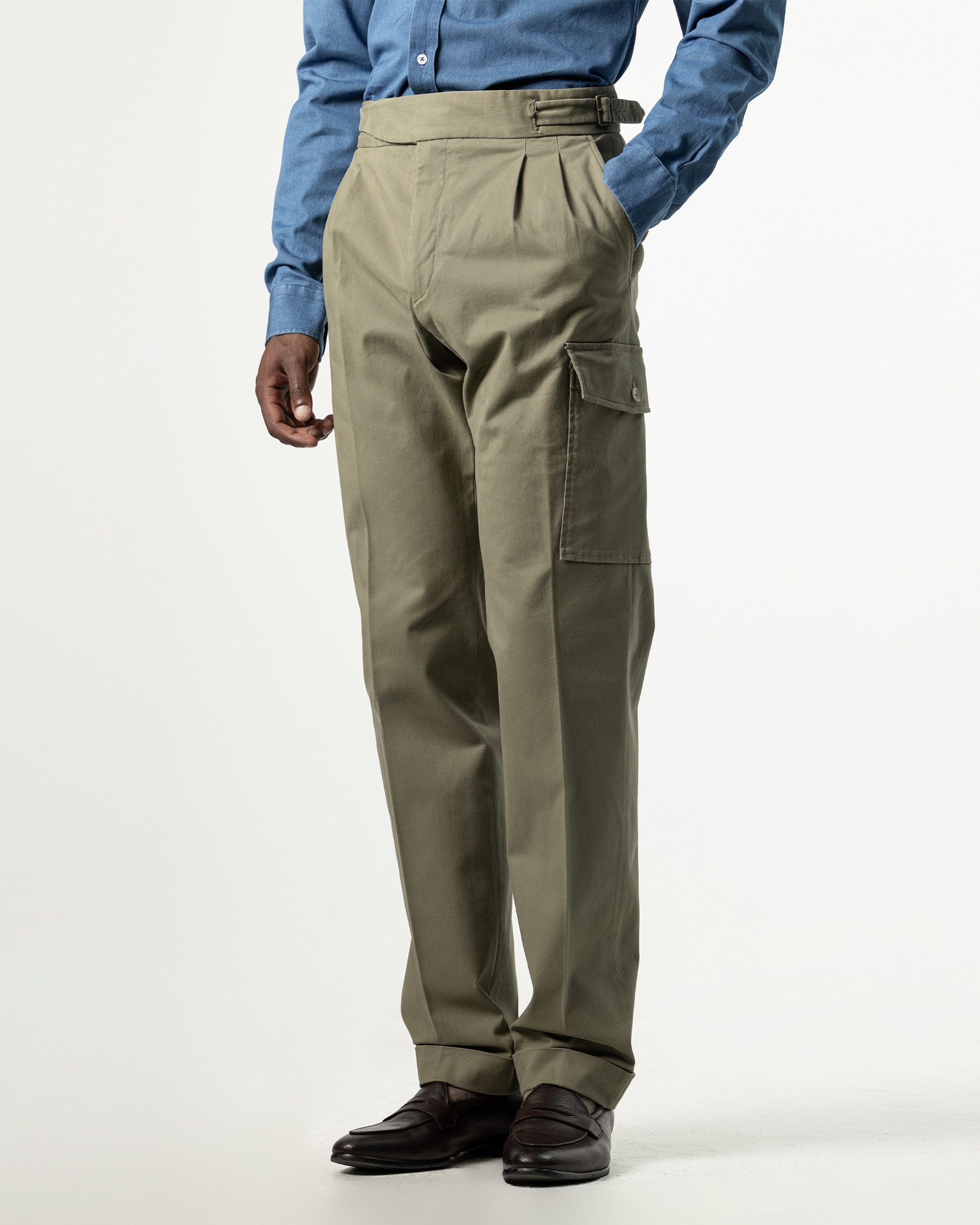Calças Gurkha Cargo Slim Fit Caqui-2