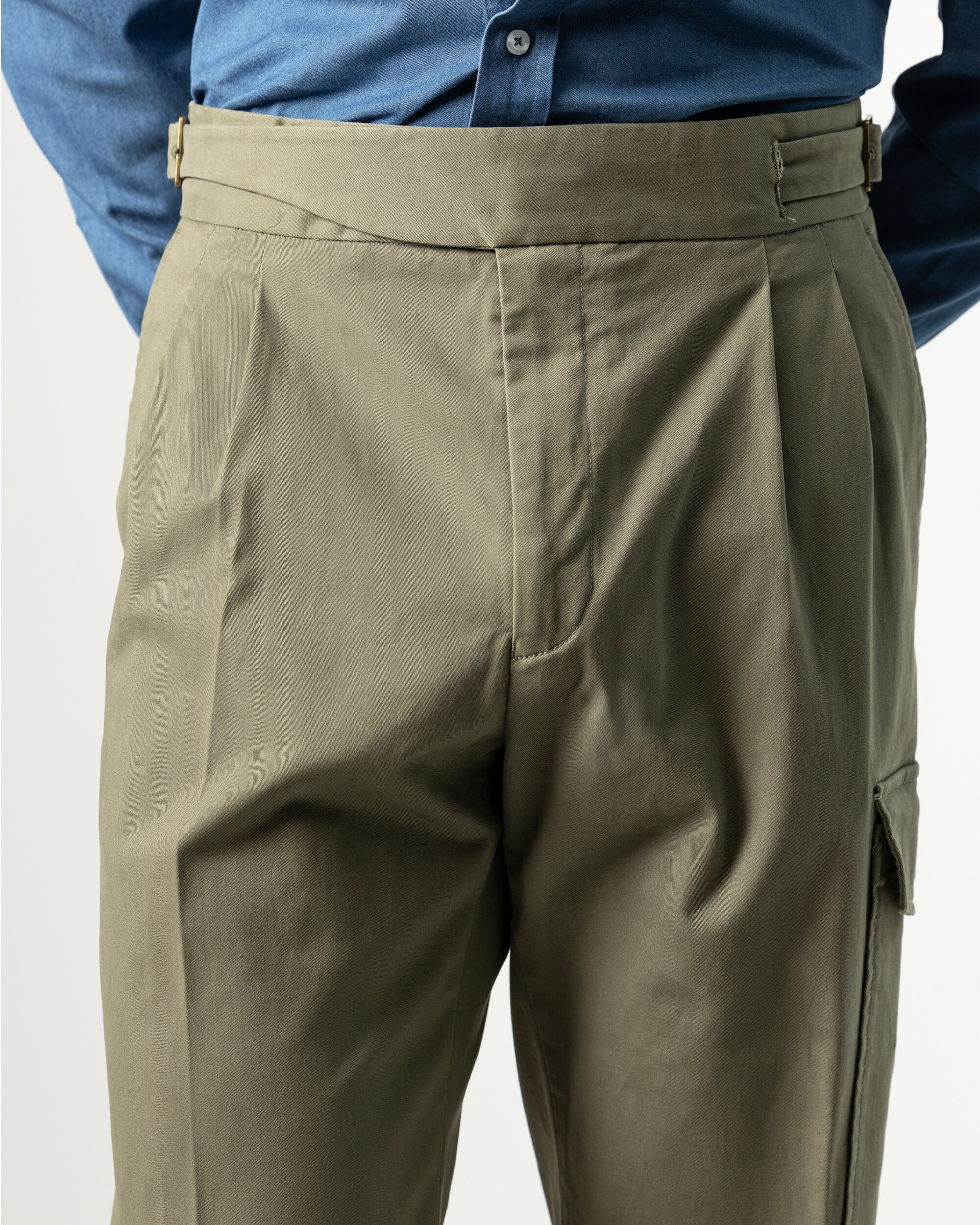 Calças Gurkha Cargo Slim Fit Caqui-3