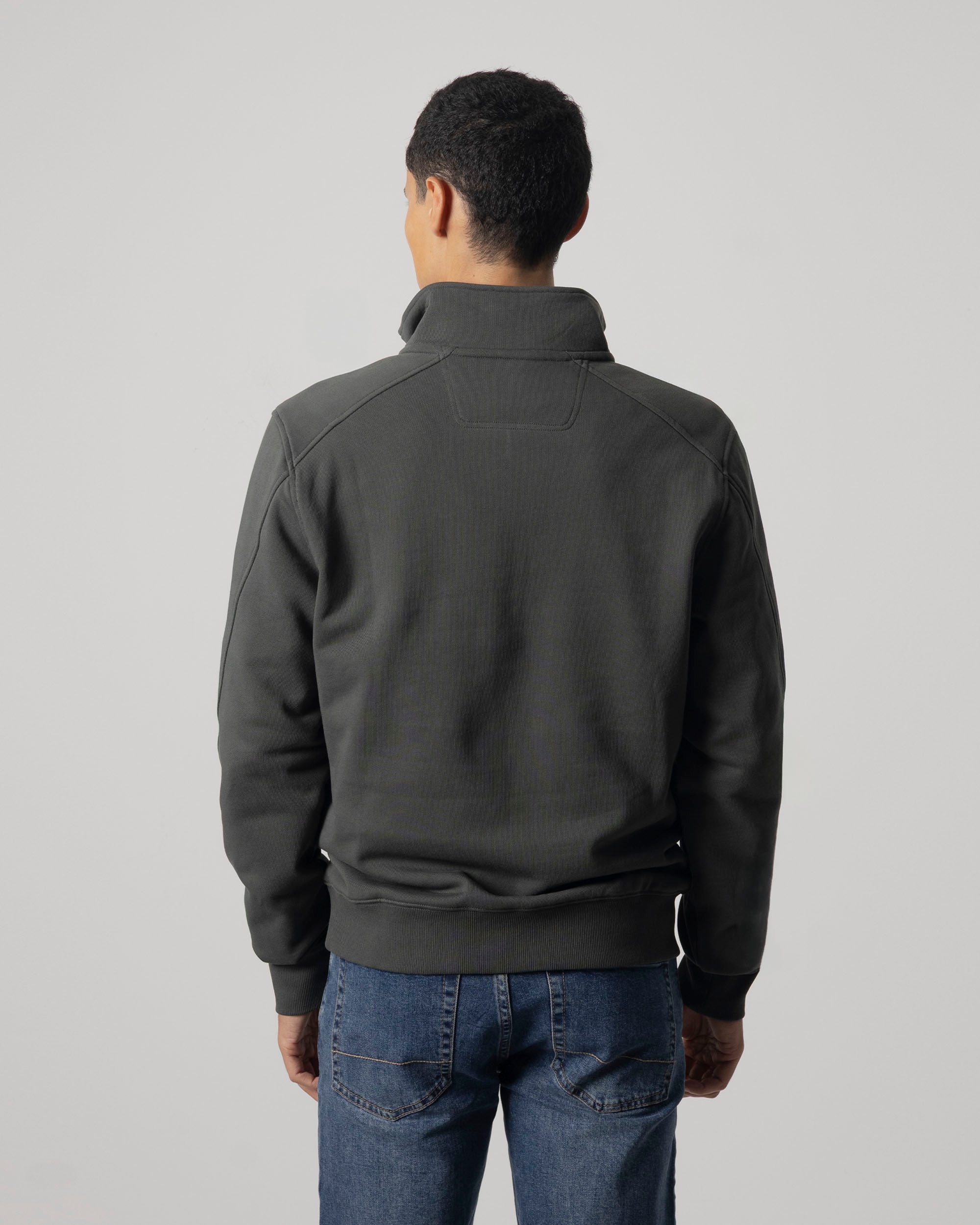 Sweatshirt Gola Mock com Fecho Zip Médio Verde-4