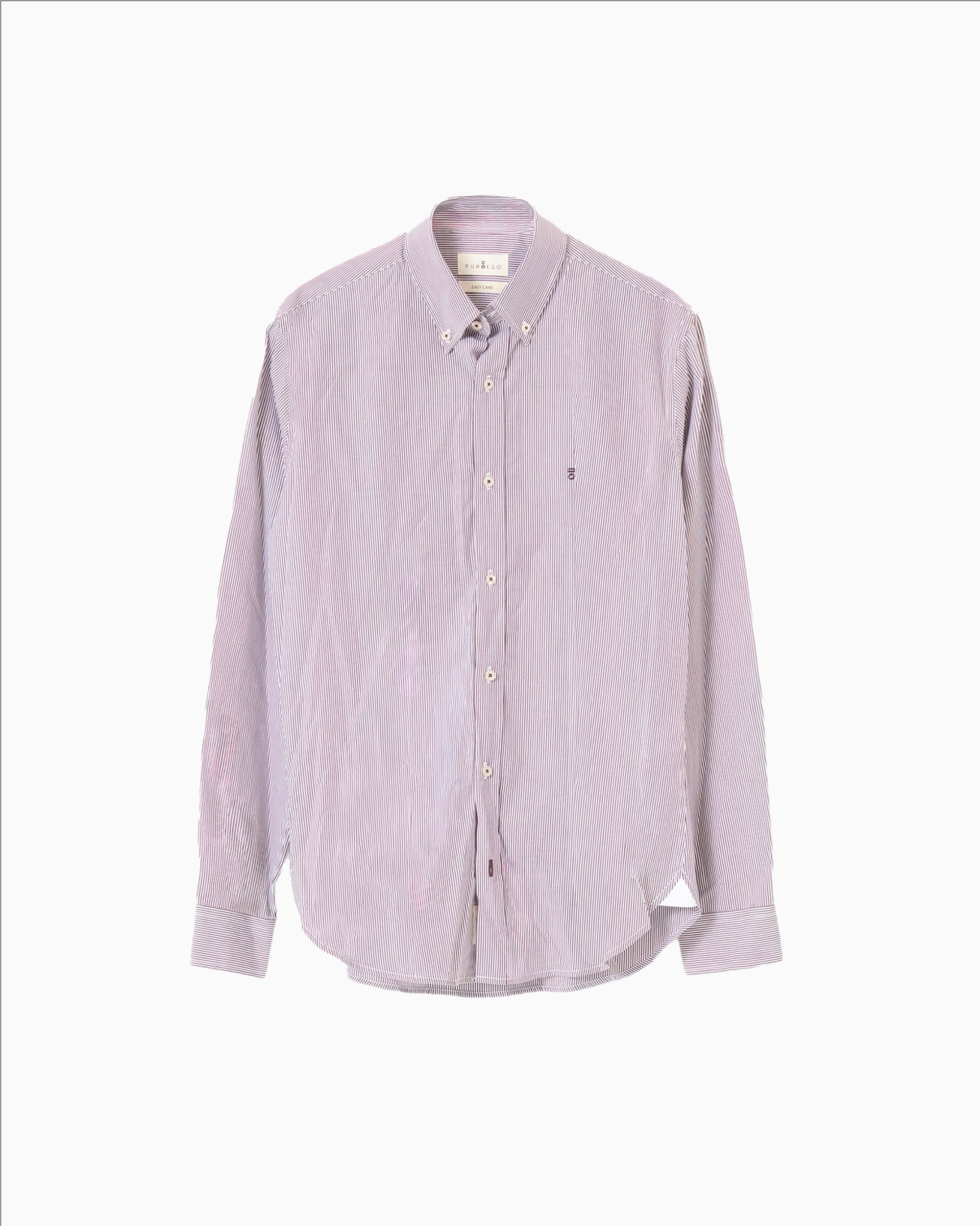 Camisa Popelina Mil Riscas Slim Fit Castanho-escuro-5
