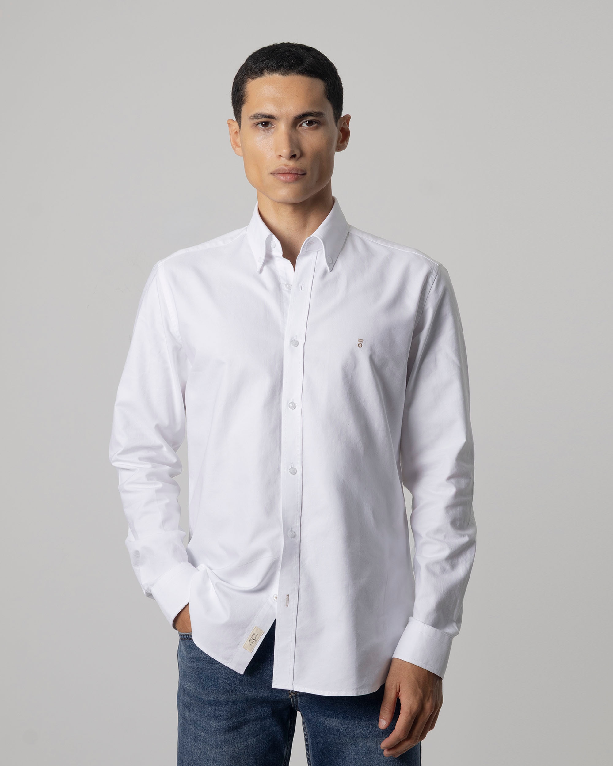 Imagem 0 de Camisa Oxford Algodão Slim Fit