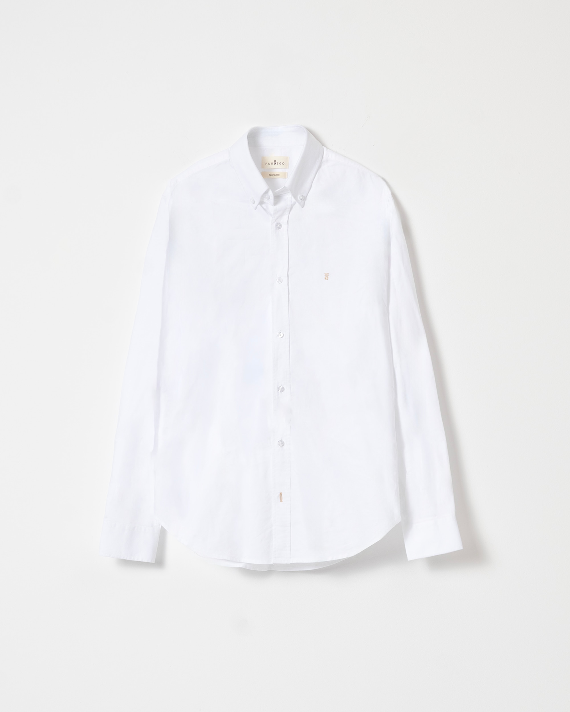 Camisa Oxford Algodão Slim Fit Branco-5