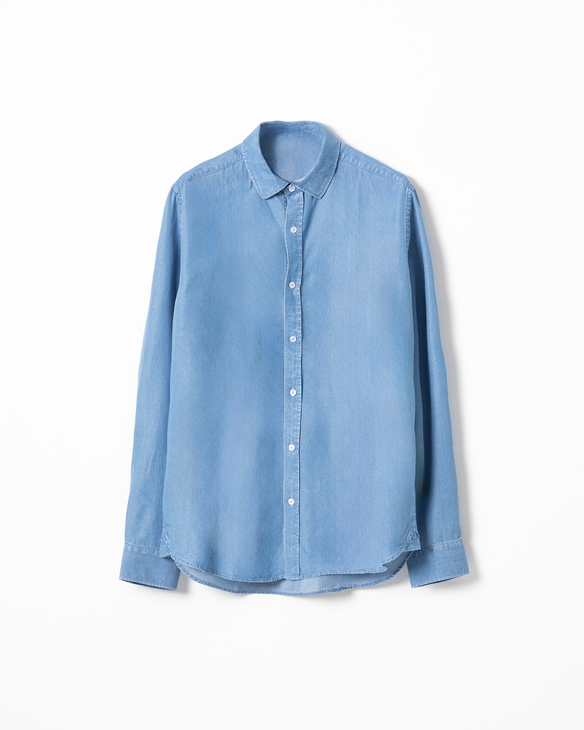 Camisa Denim Lyocell Slim Fit Azul-claro-5