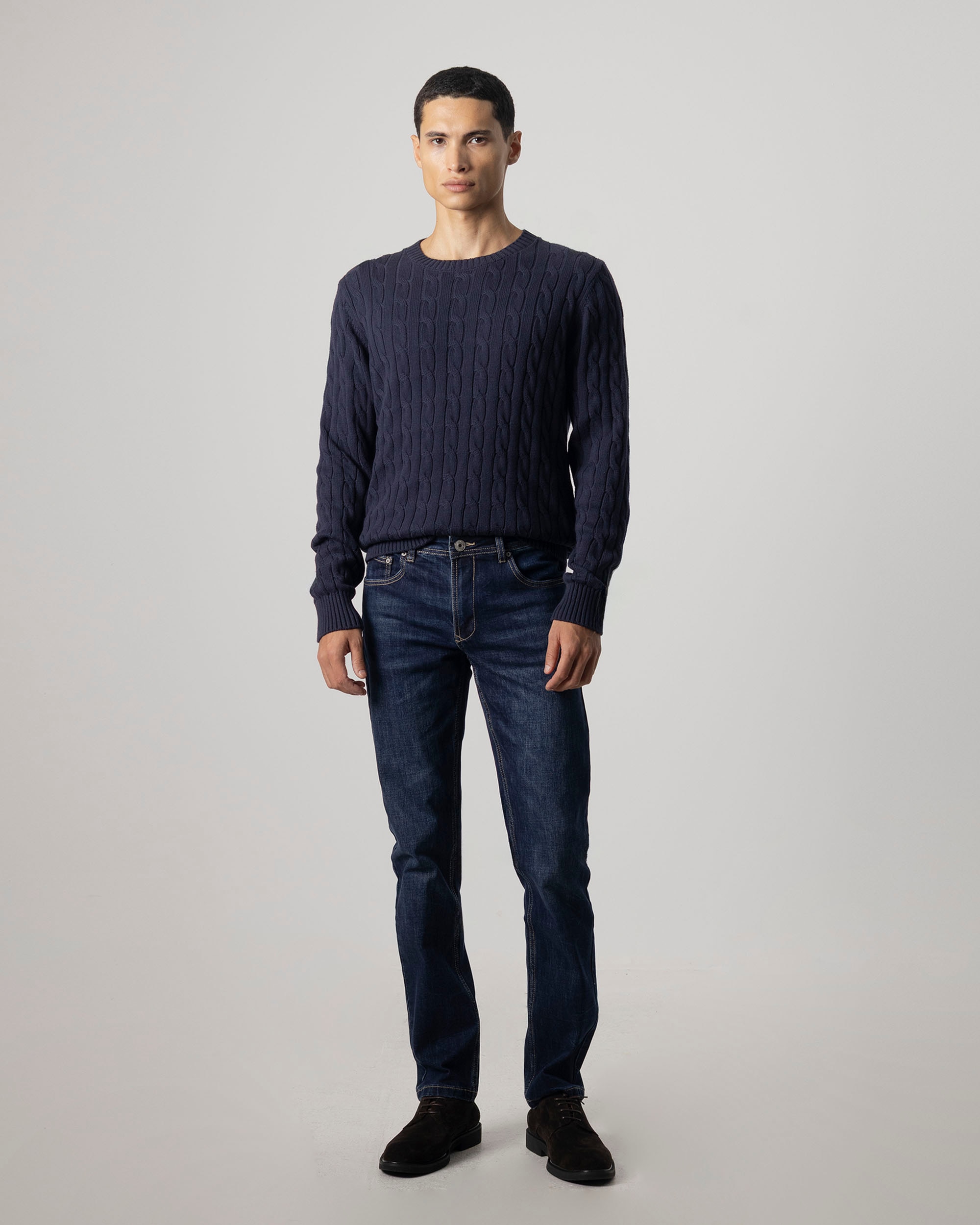 Imagem 0 de Calças Jeans Strecht Desgastadas Slim Fit