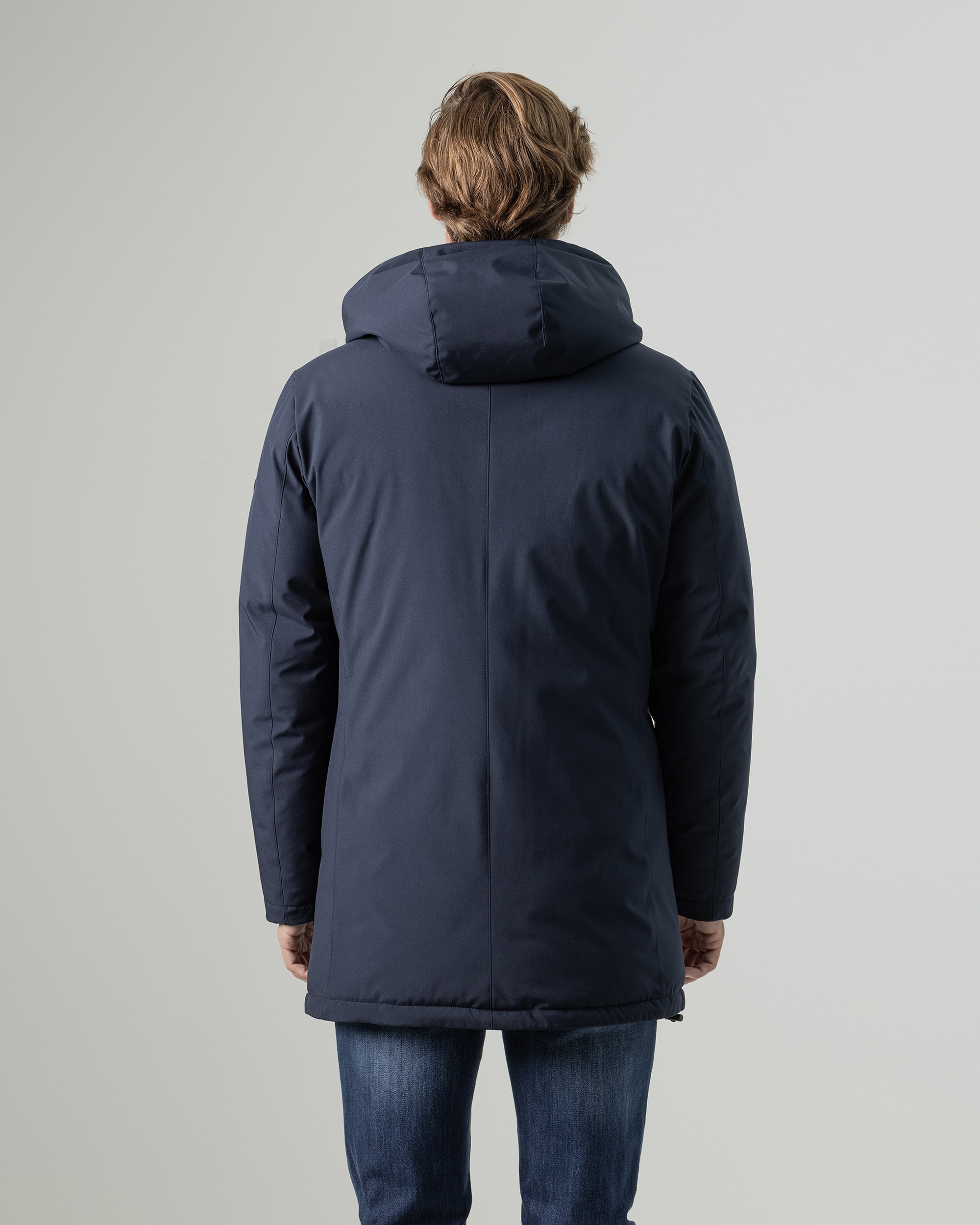 Parka Técnica Acolchoada com Capuz Azul-marinho-4