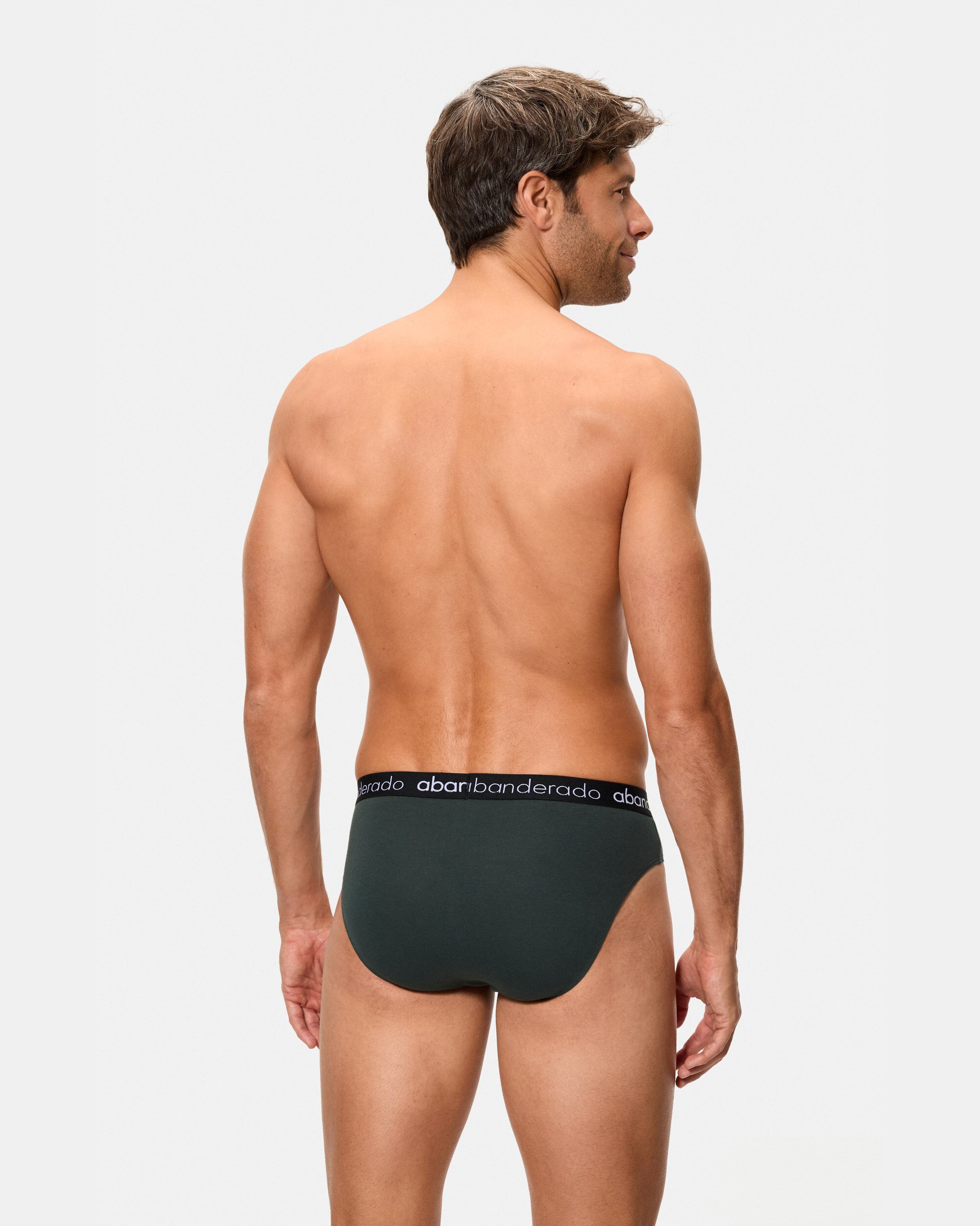 Pack de Dois Slips de Algodão Elástico com Logo na Cintura Multicolor-2
