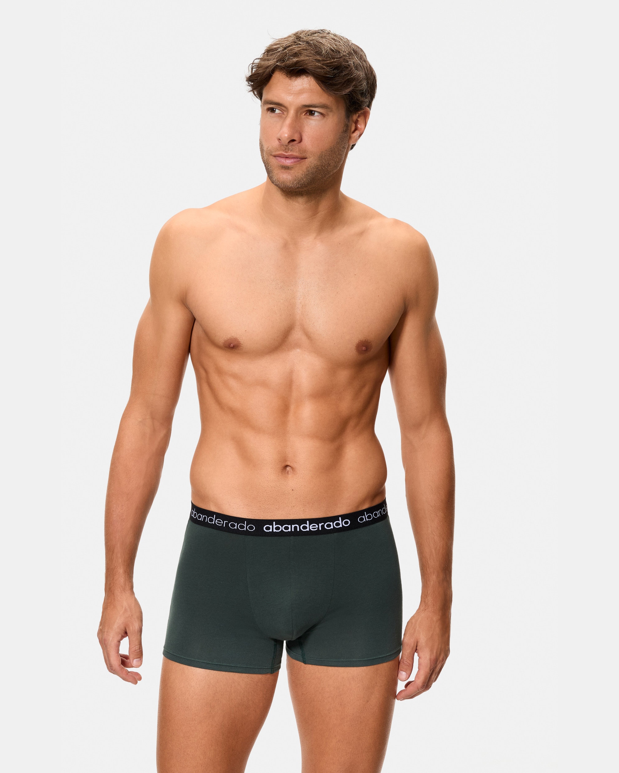 Imagem 0 de Pack de Dois Boxers de Algodão Elástico com Logo na Cintura