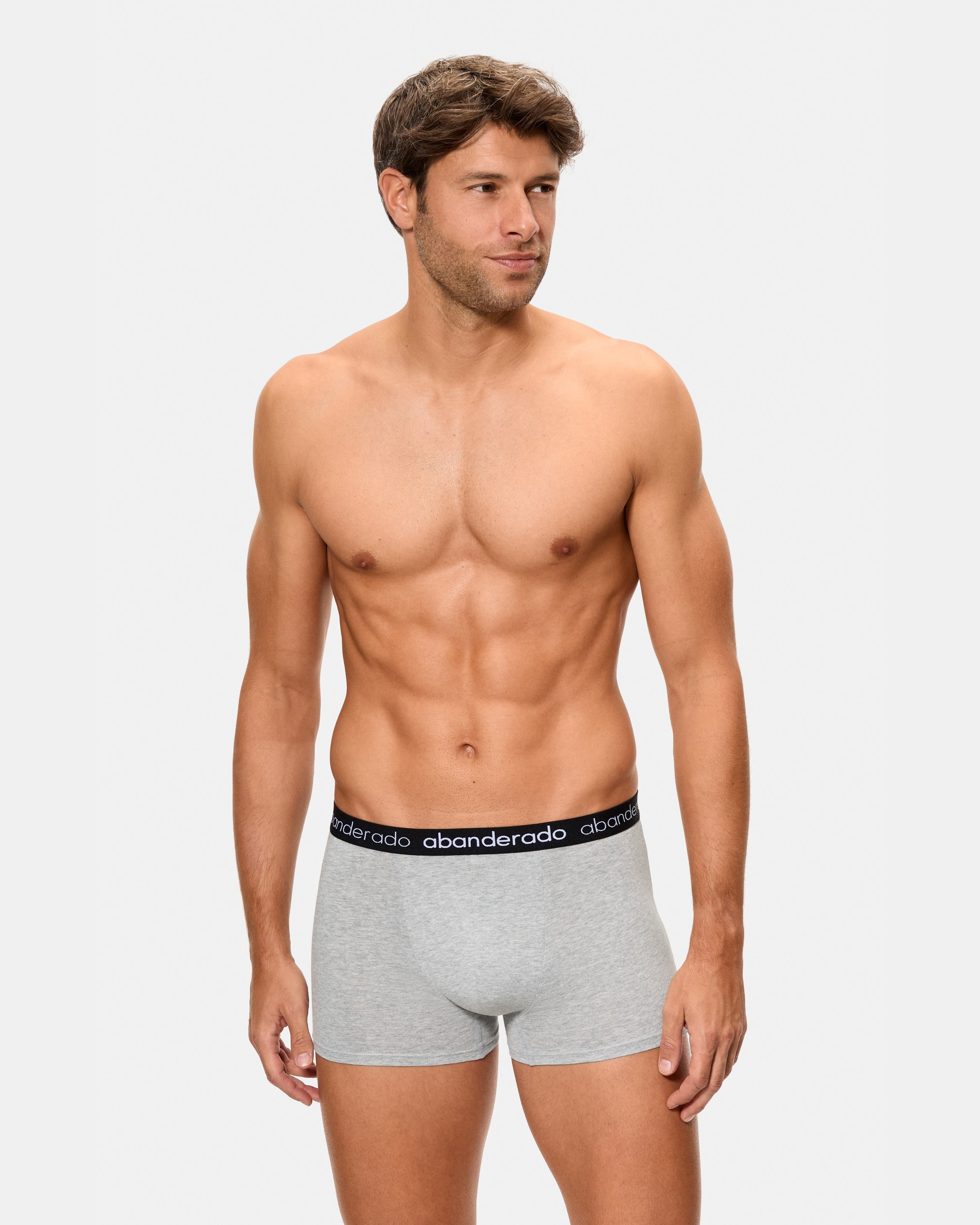 Imagem 0 de Pack de Dois Boxers de Algodão Elástico com Logo na Cintura
