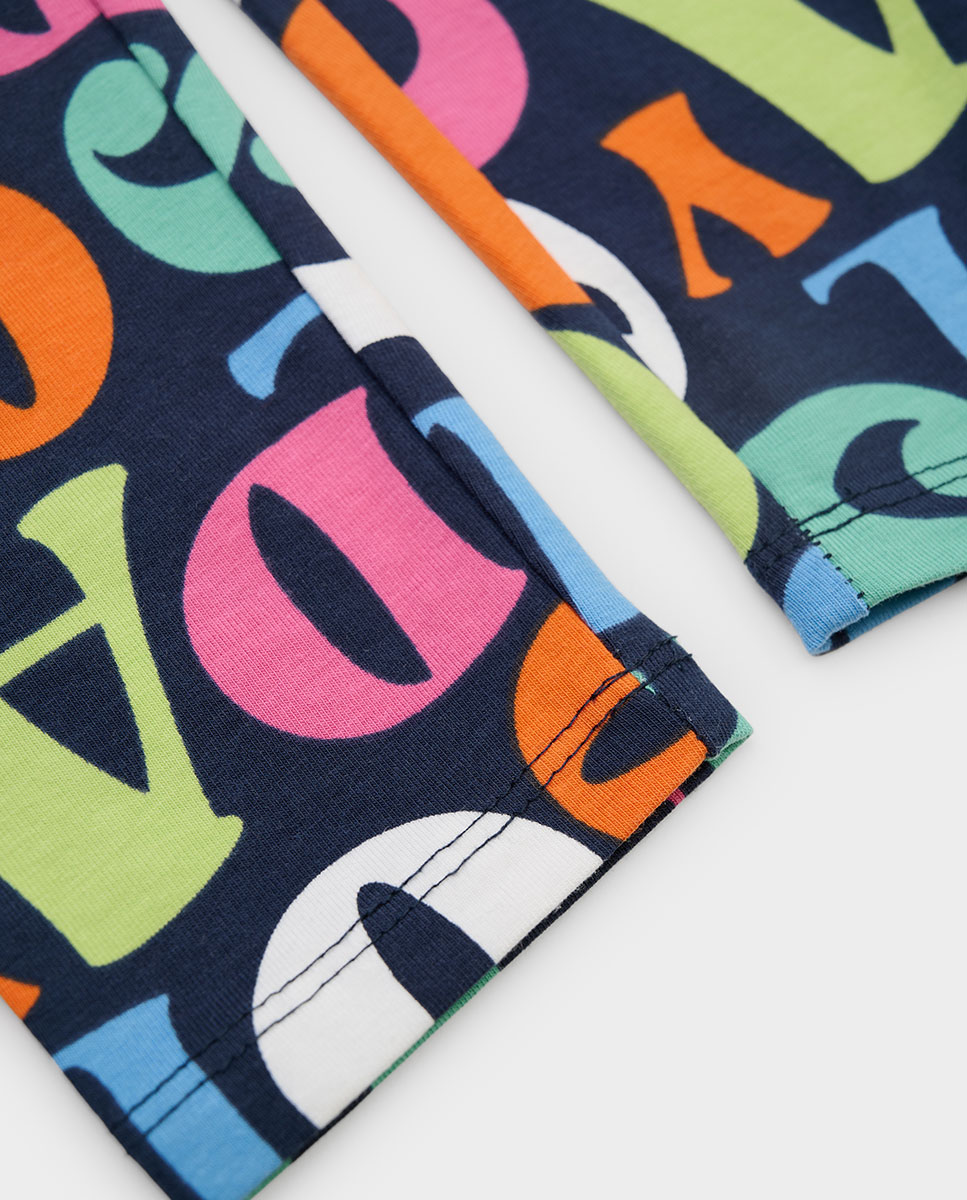 Leggings Infantil Estampado Multicolor-4