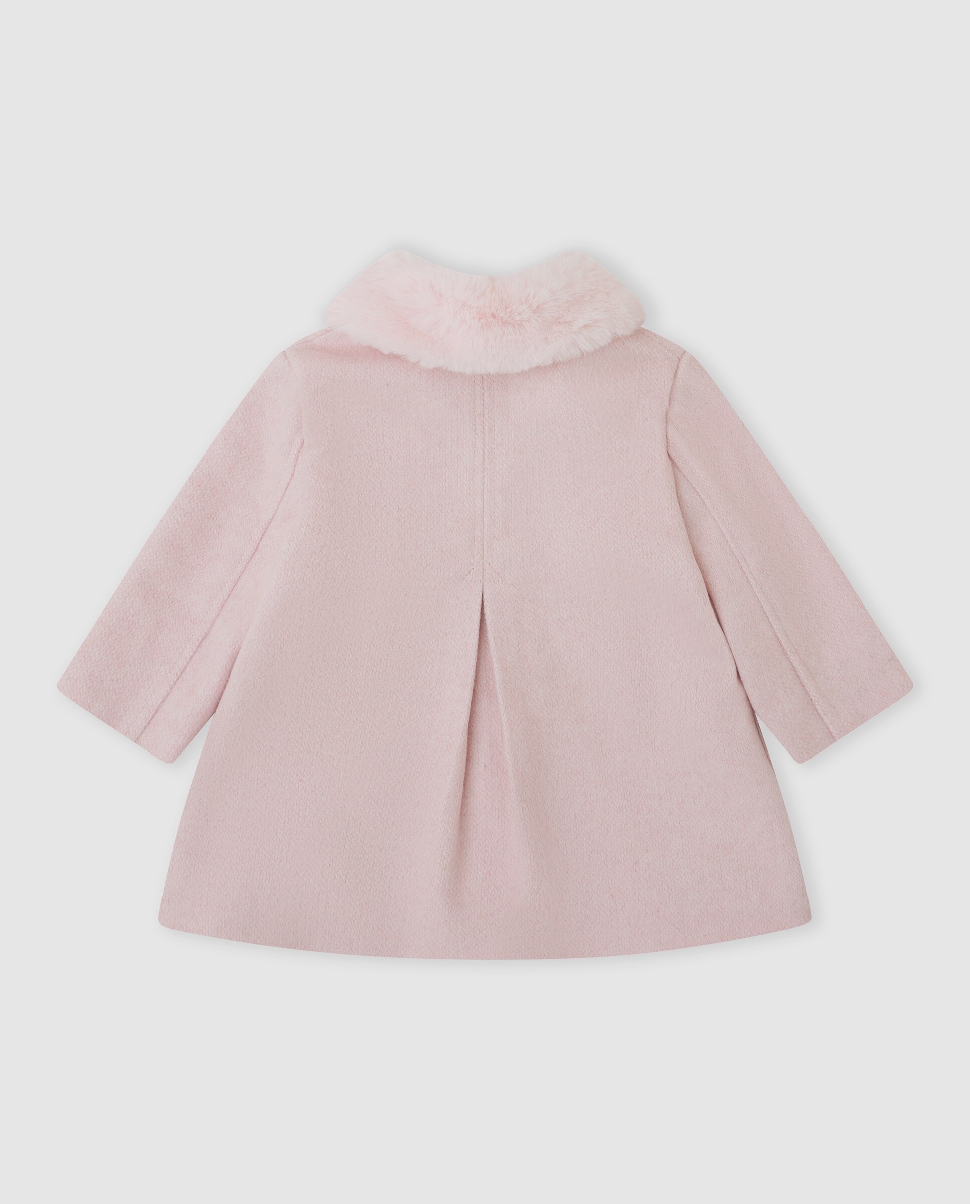 Sobretudo de Pano Infantil com Botões Rosa-2