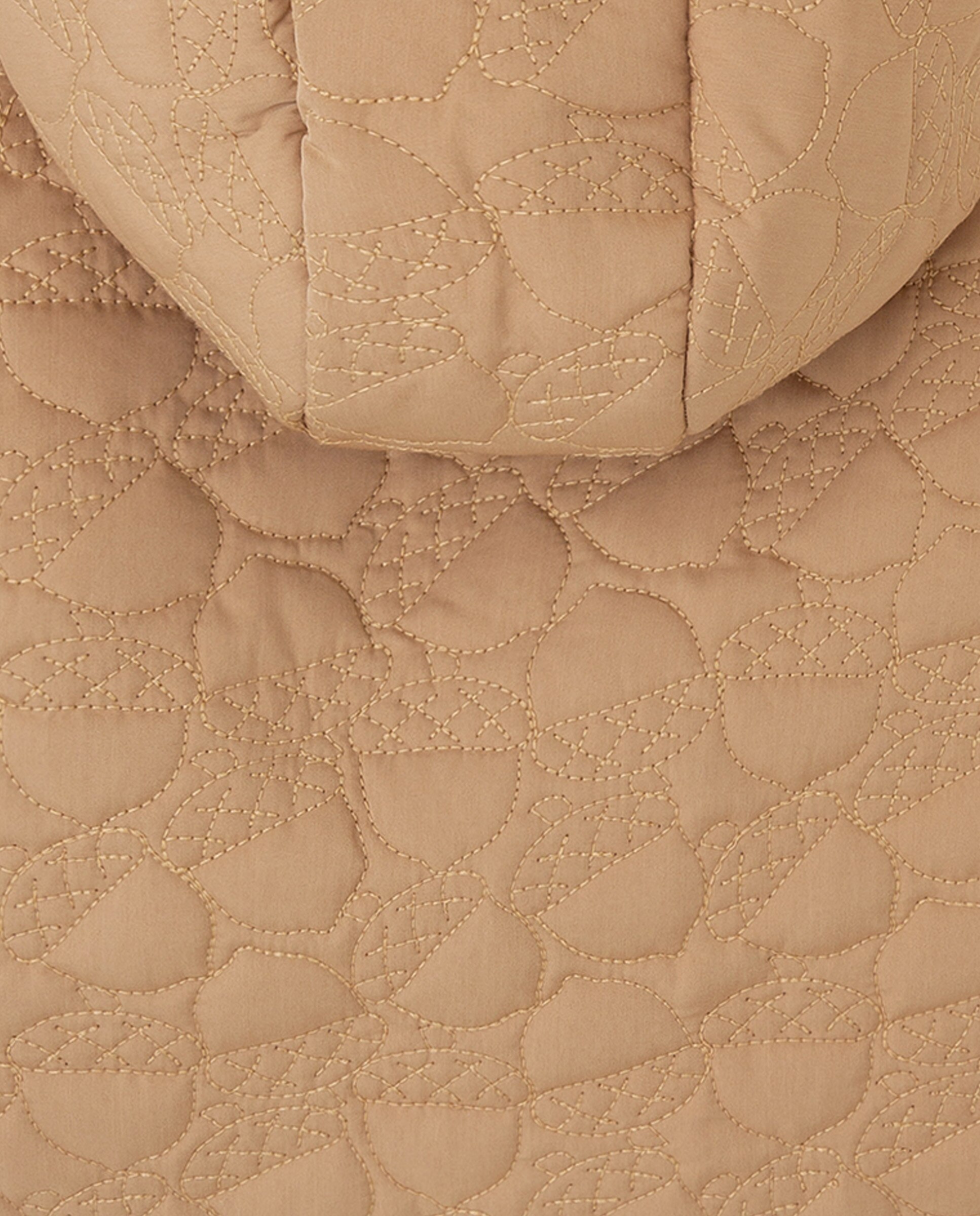 Casaco Acolchoado com Capuz e Fecho Zip Camel-3