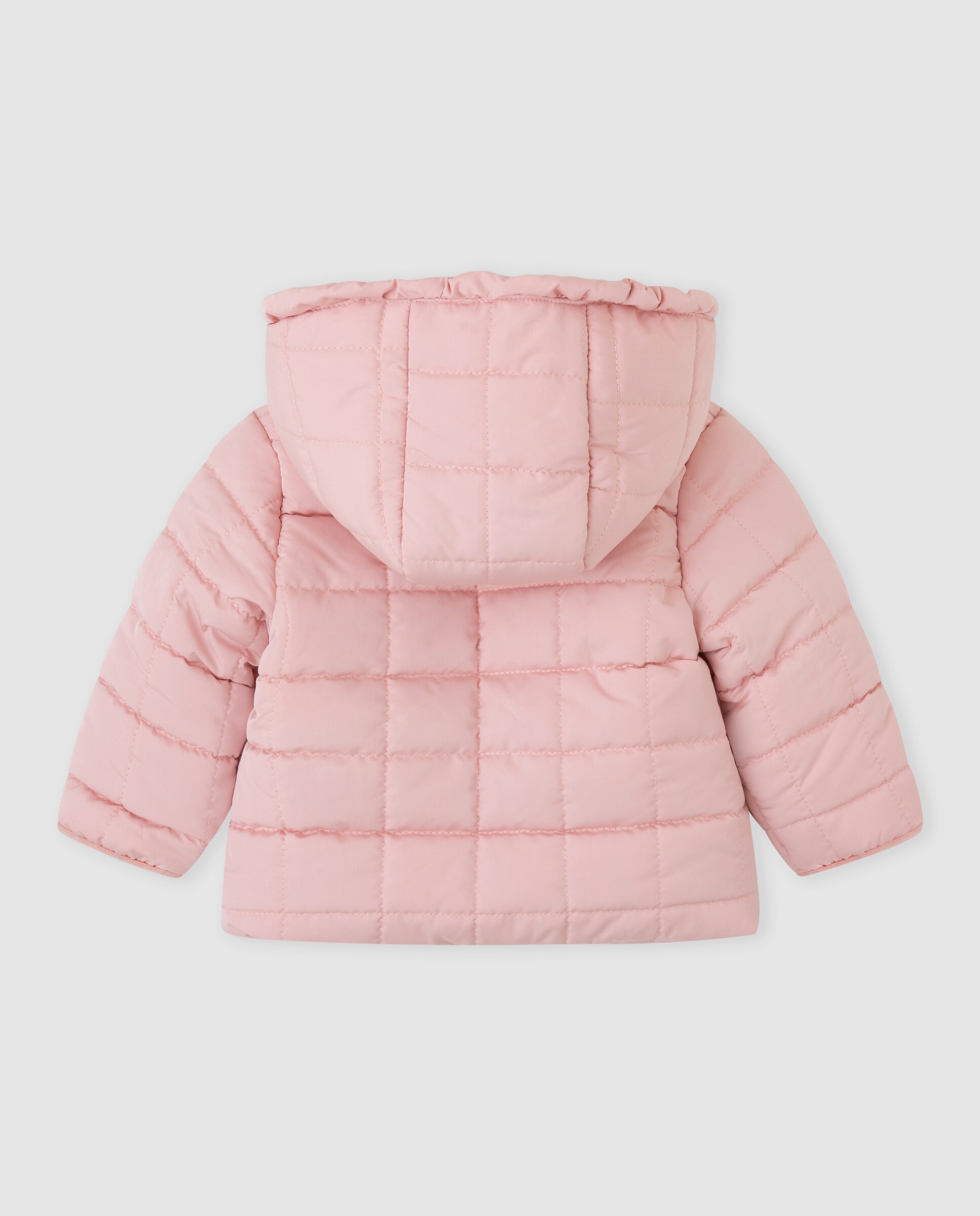 Casaco para Bebé com Capuz e Fecho Zip Rosa-3