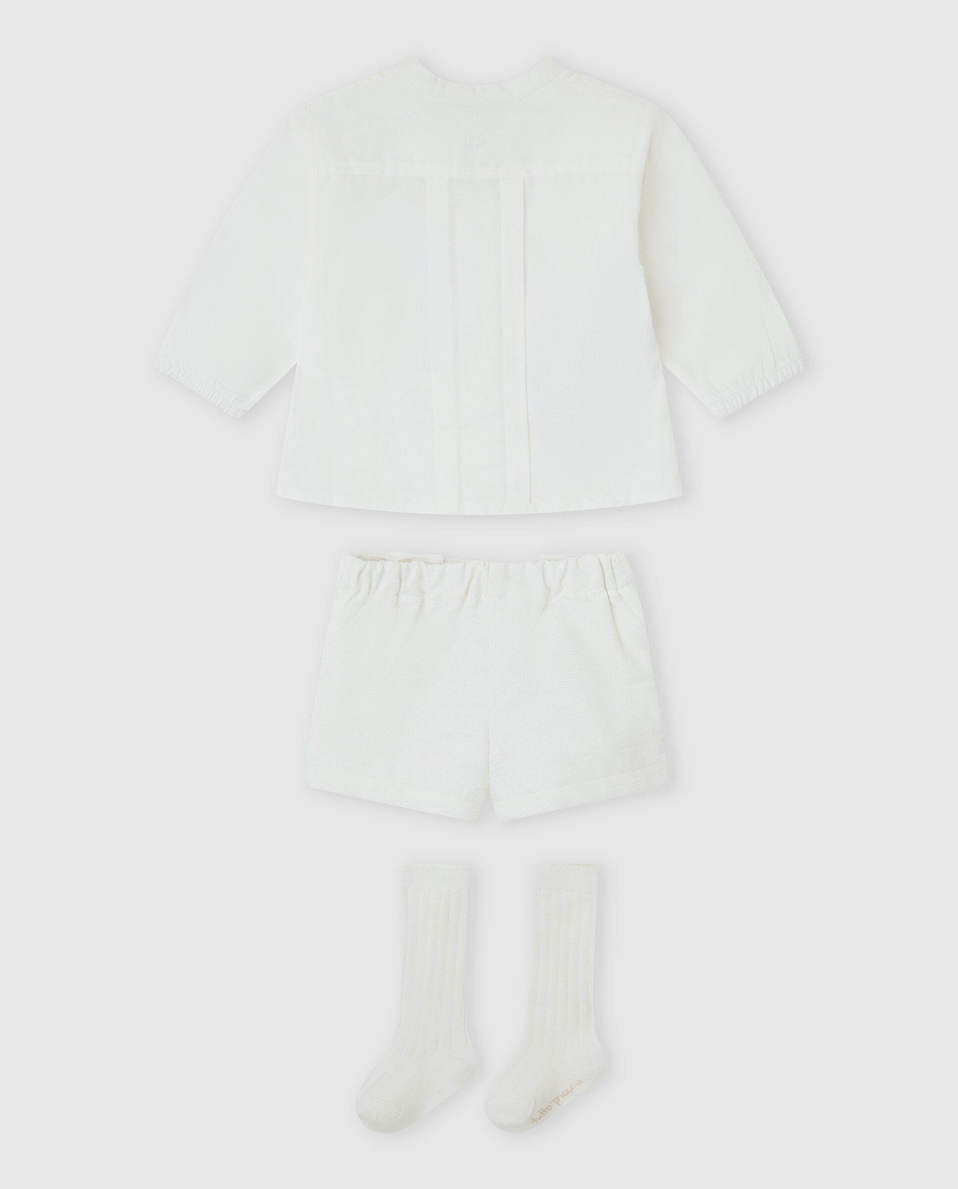 Conjunto para Bebé com Meias Branco-marfim-2