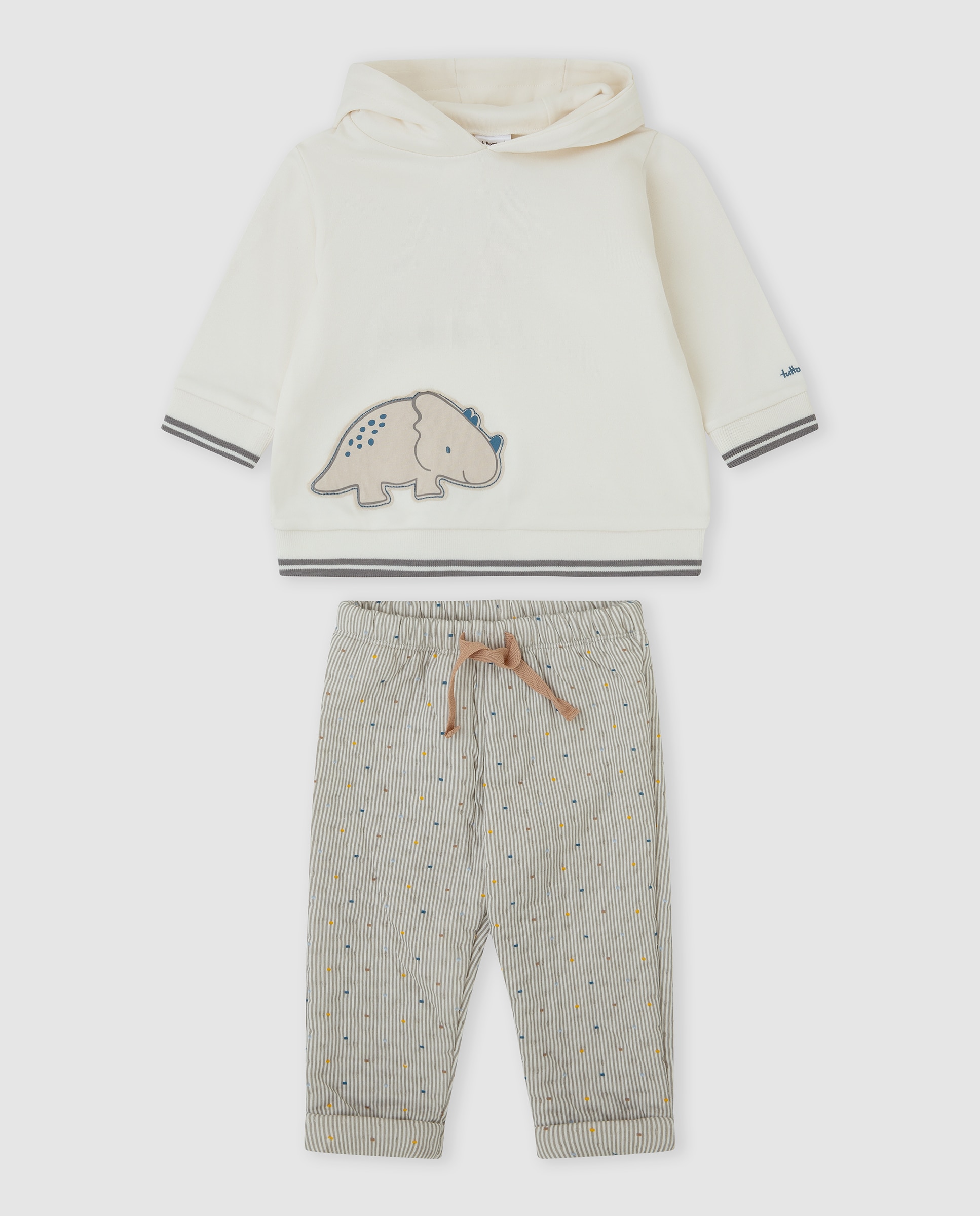 Imagem 0 de Conjunto para Bebé com Capuz e Dinossauro Bordado