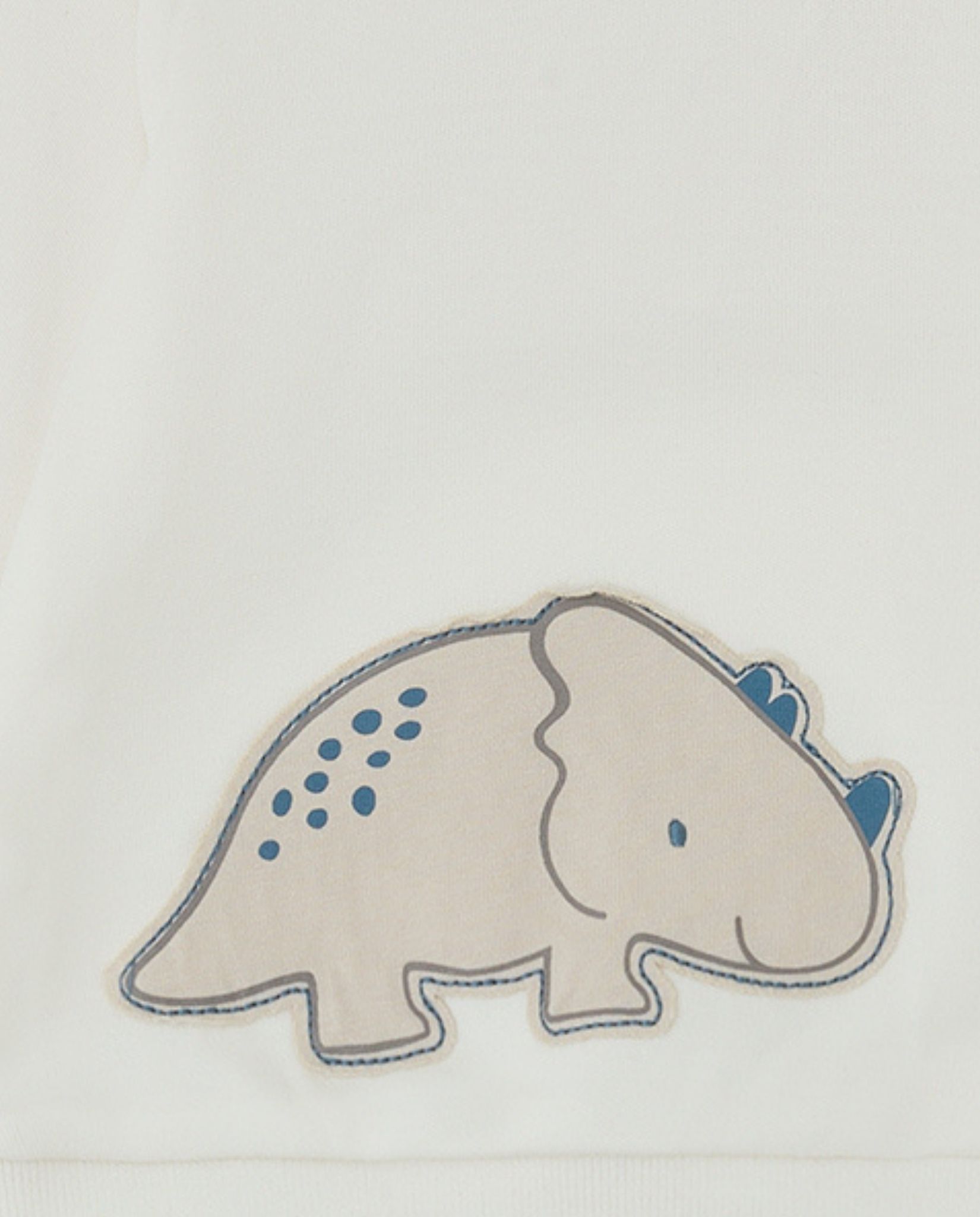 Conjunto para Bebé com Capuz e Dinossauro Bordado Cru-3