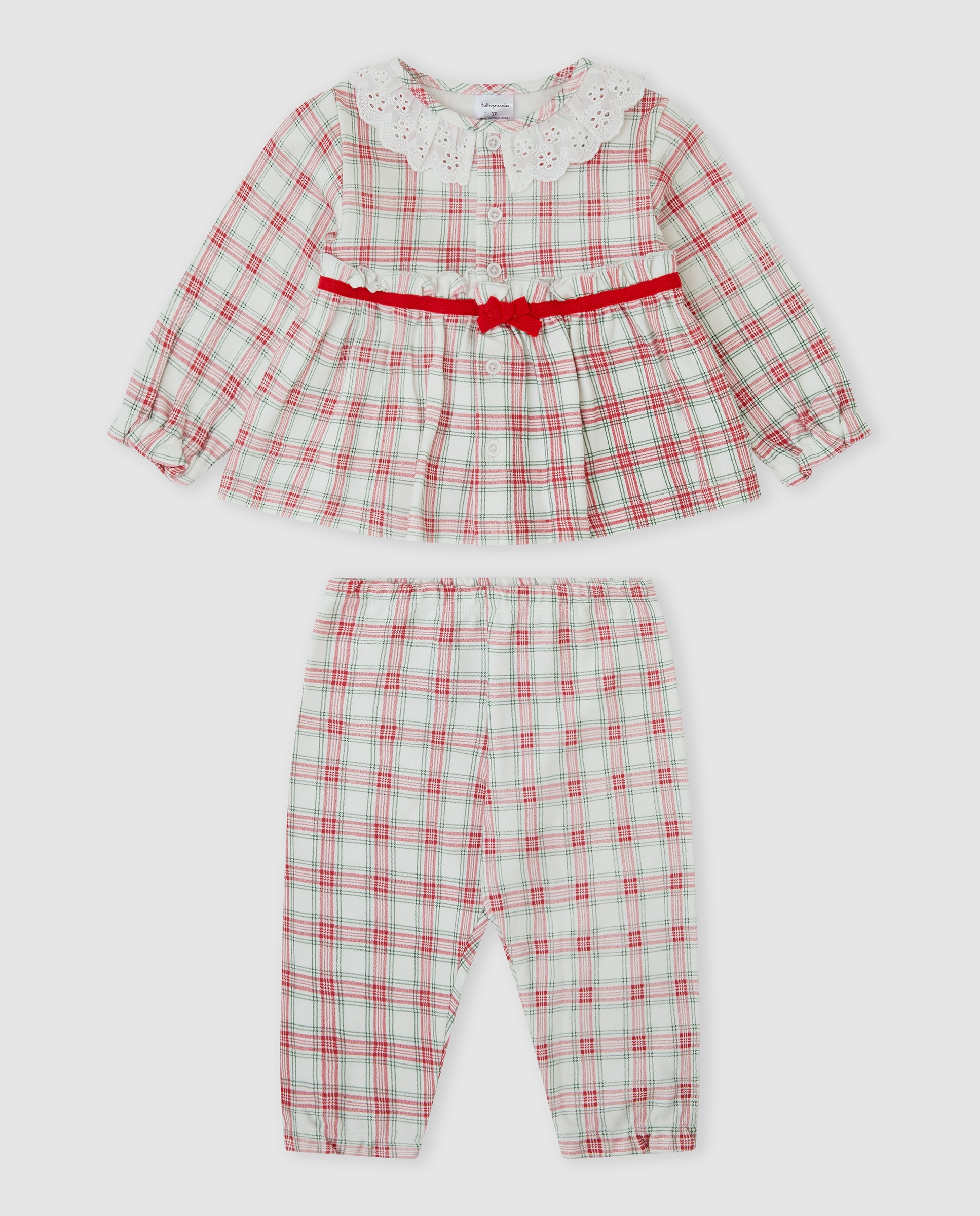 Imagem 0 de Conjunto Infantil de Algodão Aos Quadrados