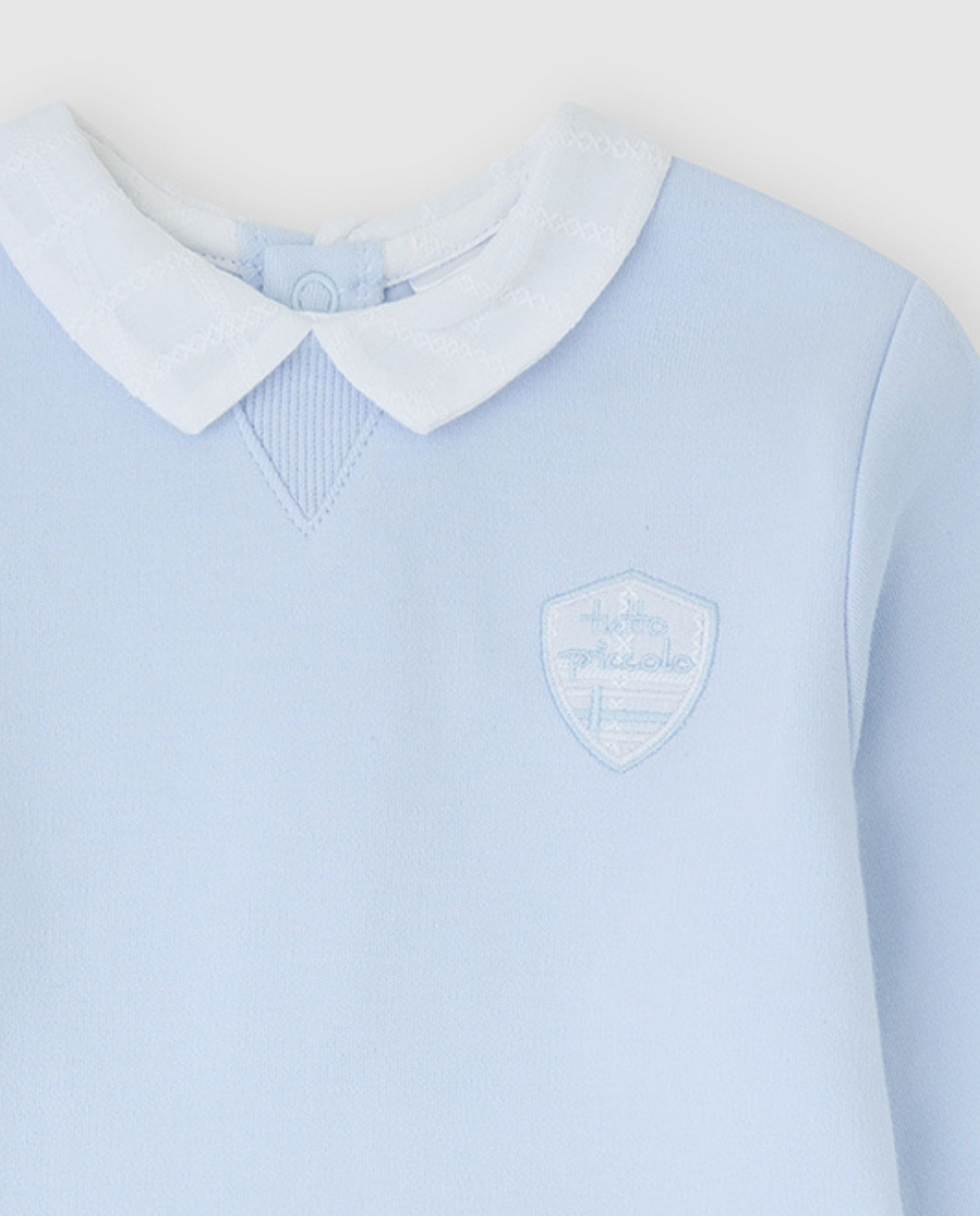 Conjunto Infantil de Algodão com Logo Bordado Azul-claro-3