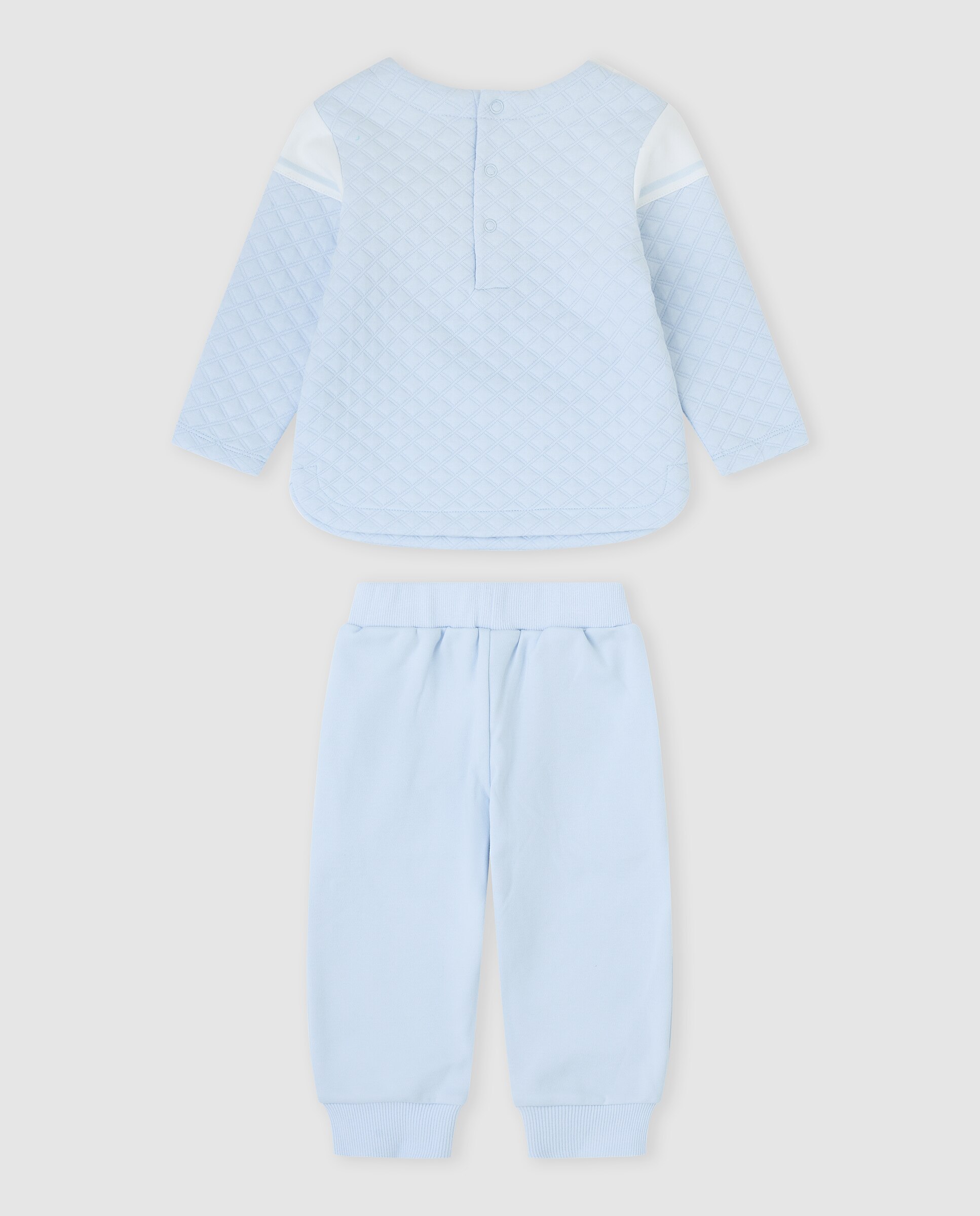 Conjunto Infantil Acolchoado com Bolsos Azul-claro-2